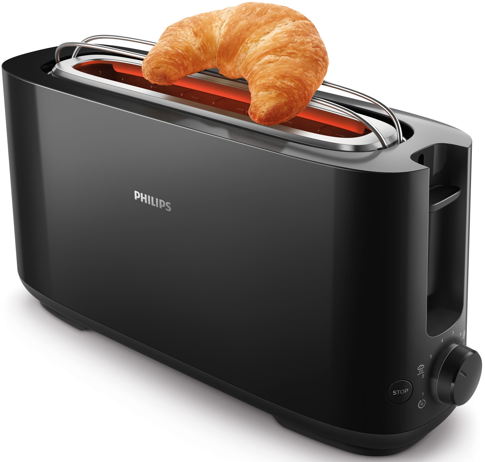 Toaster »HD2590/90«, 1 langer Schlitz, für 2 Scheiben, 950 W, mit Aufwärm- und...