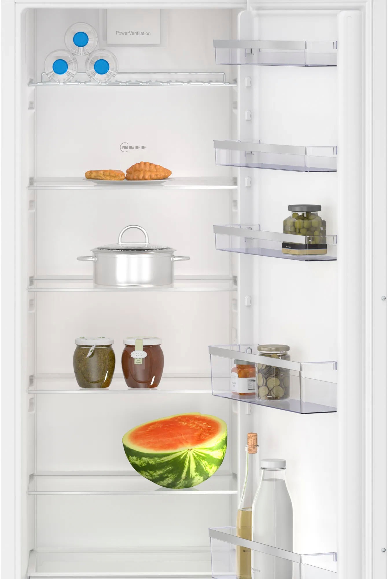 NEFF Einbaukühlschrank »KI1812FE0«, KI1812FE0, 177,2 cm hoch, 54,1 cm breit, Fresh Safe: Schublade für flexible Lagerung von Obst & Gemüse