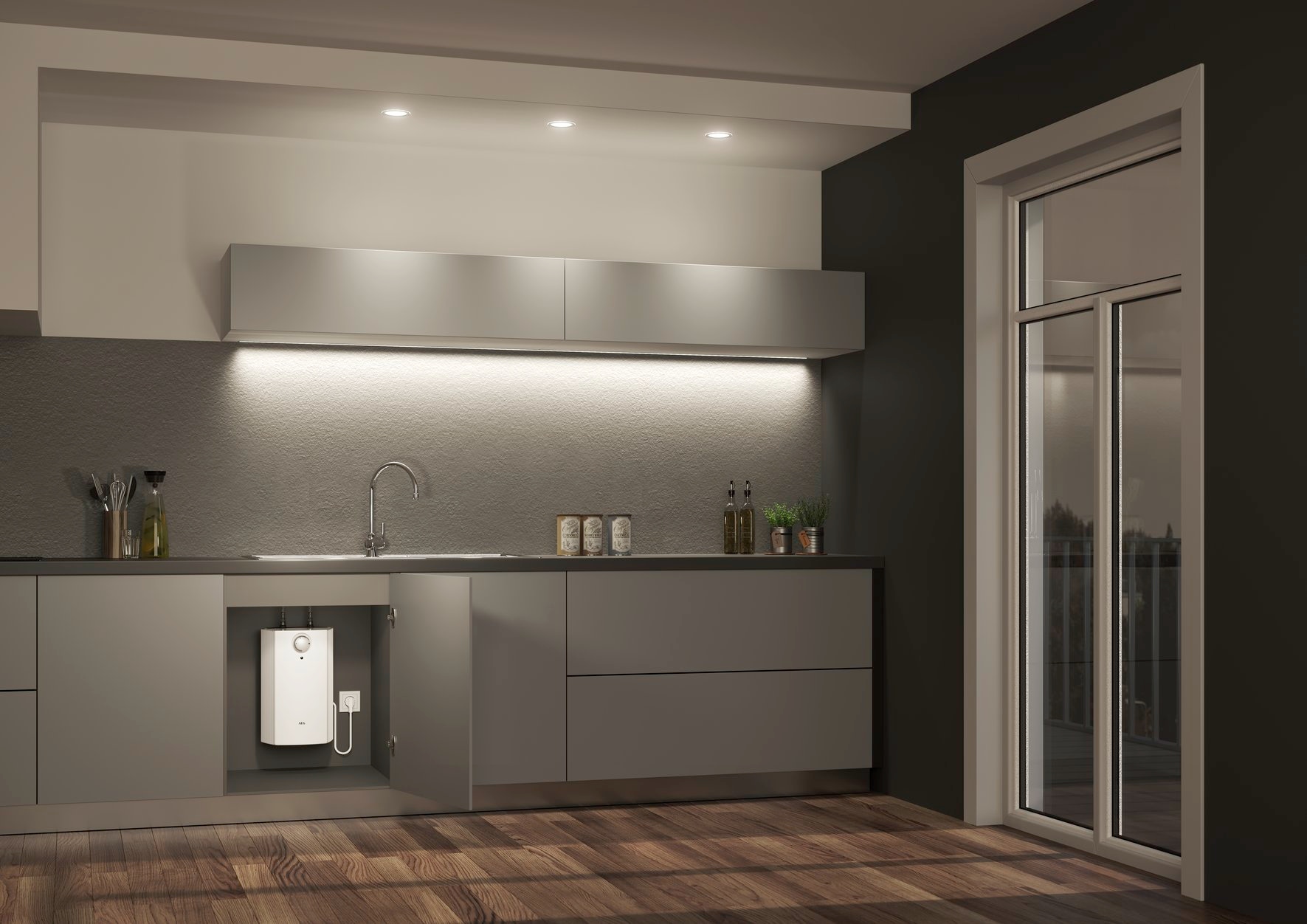 AEG Haustechnik Kleinspeicher »»Huz 5 ÖKO Comfort« Untertischboiler 5 Lister«, Niederdruck, mit Stecker, niedriger Standby-Verbrauch