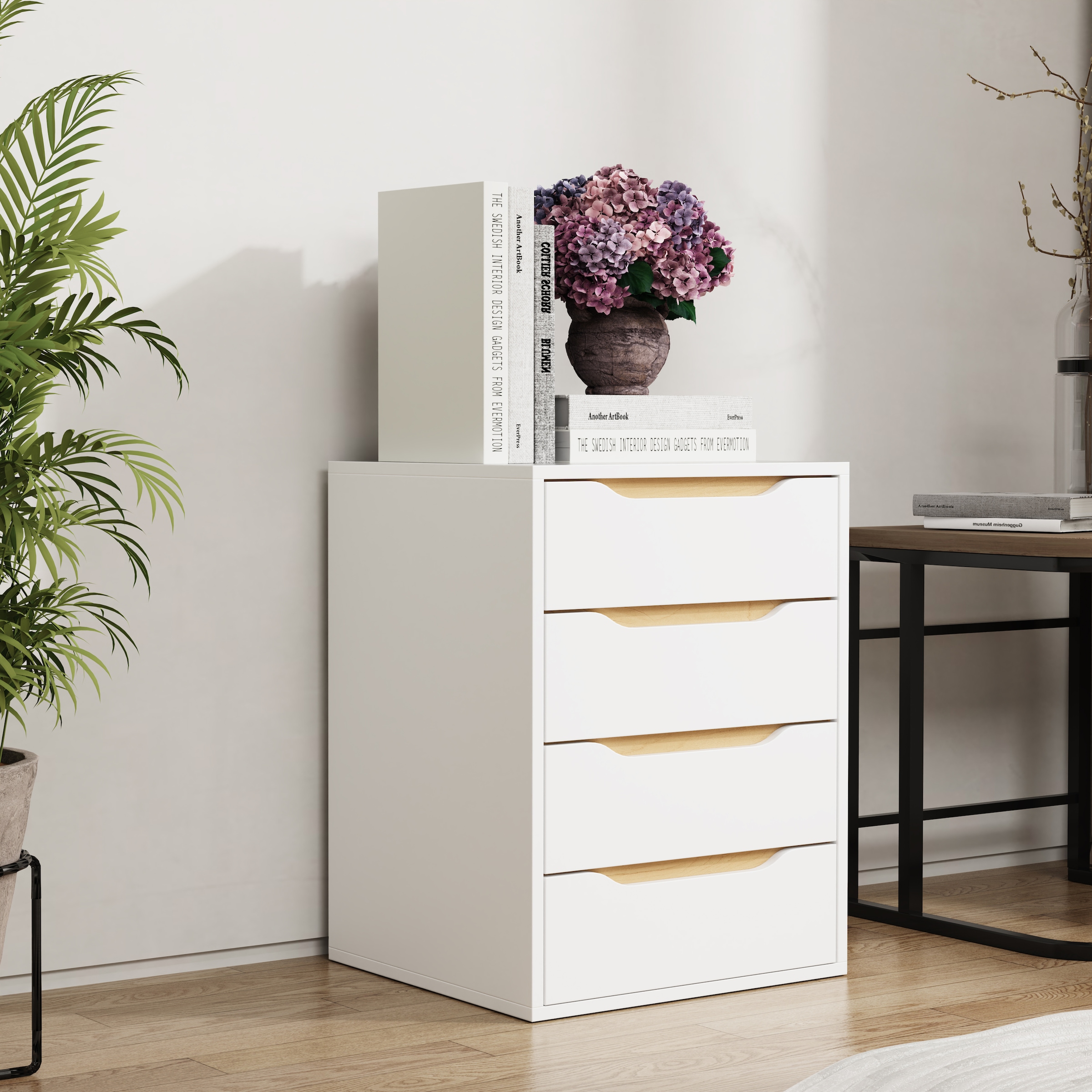VCM Nachttisch »Holz Nachtschrank Nachttisch Schublade Malira L«
