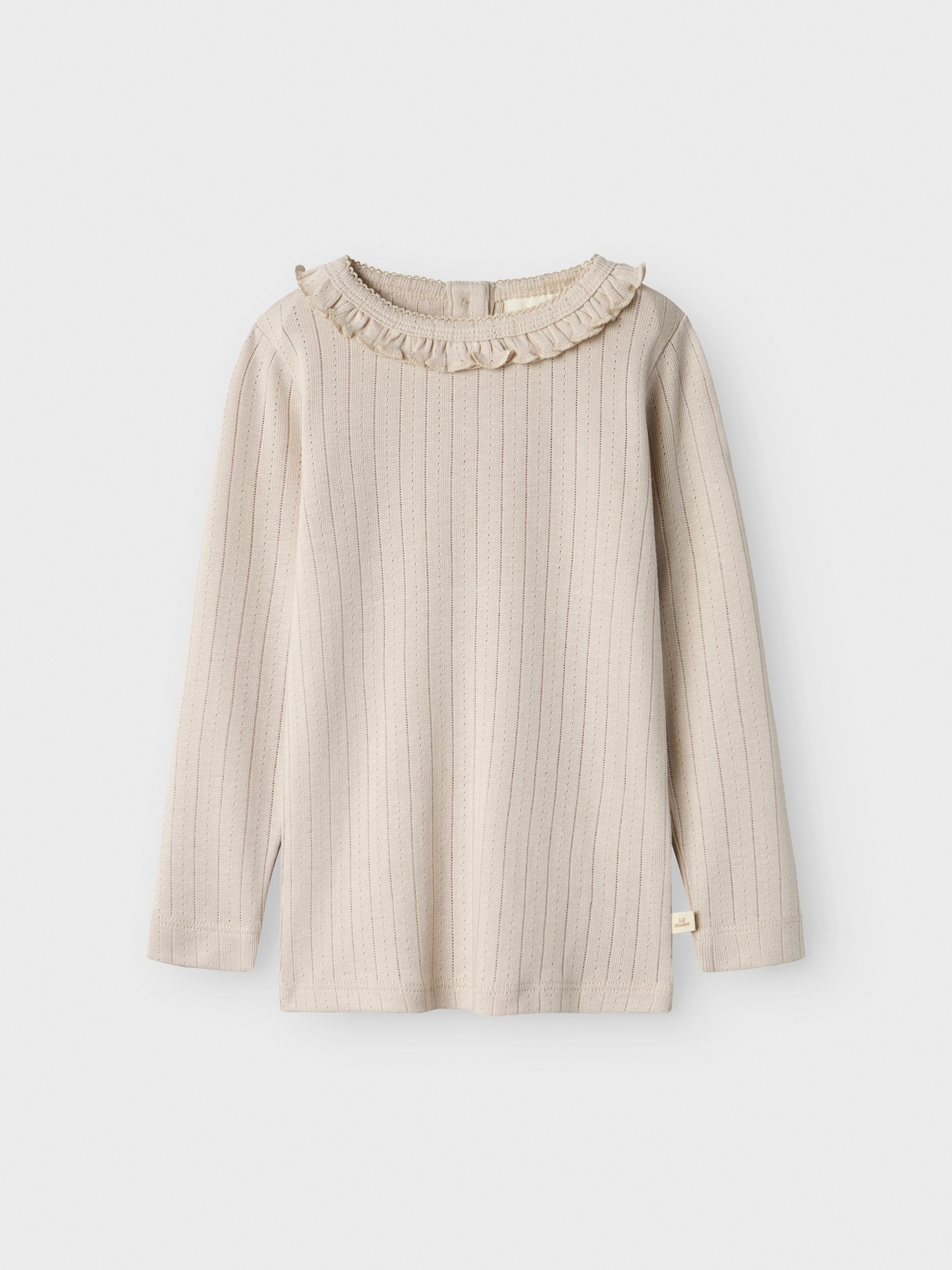 Lil' Atelier Langarmshirt »NMFRACHEL NIS LS SLIM TOP LIL NOOS« Baumwollmischung, Rüschen