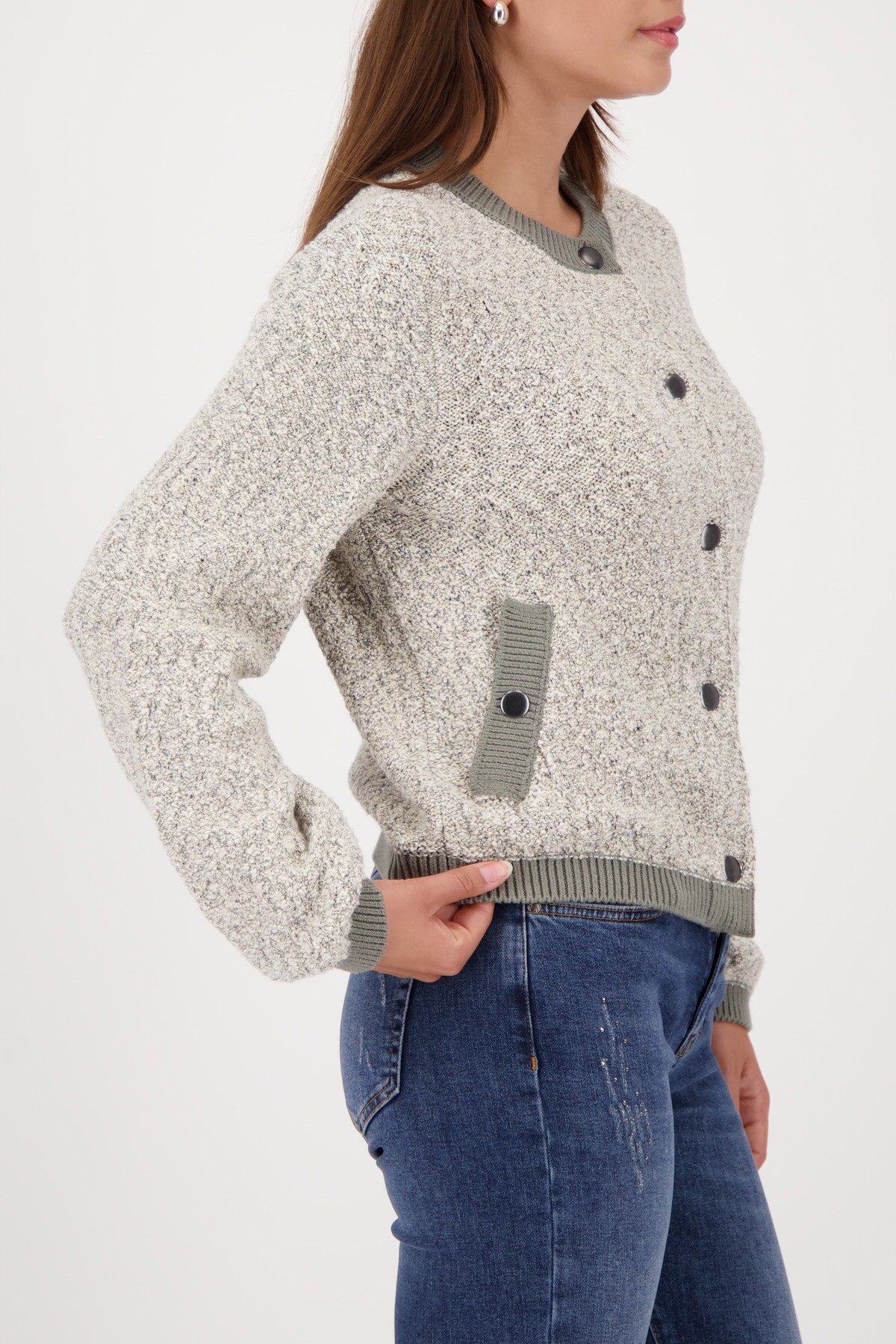 Monari Strickjacke »Jacke Strickjacke Tweed«