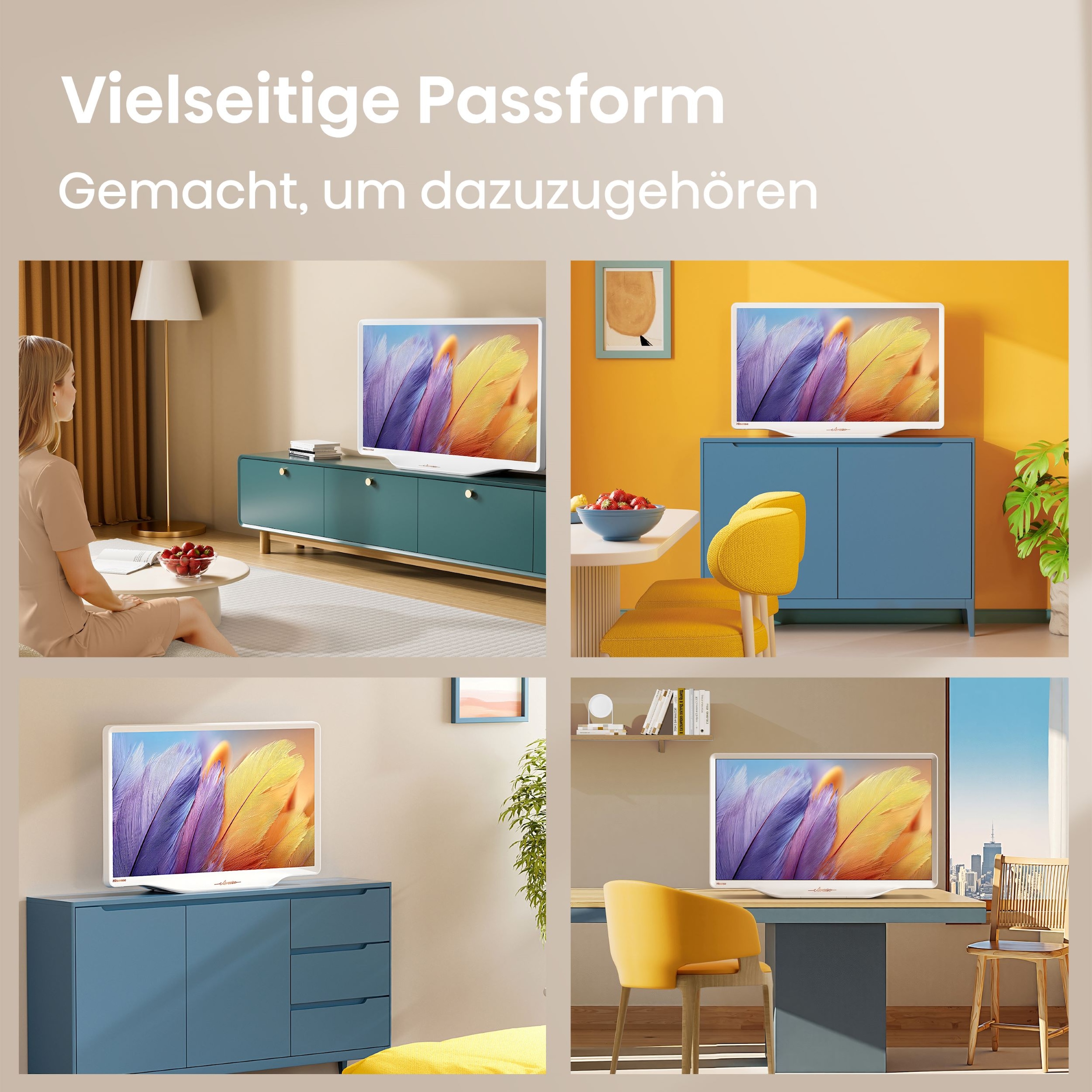 Hisense QLED-Fernseher »32S5Q« 80 cm/32 ″ Full HD Smart-TV 2K FHD Deco TV