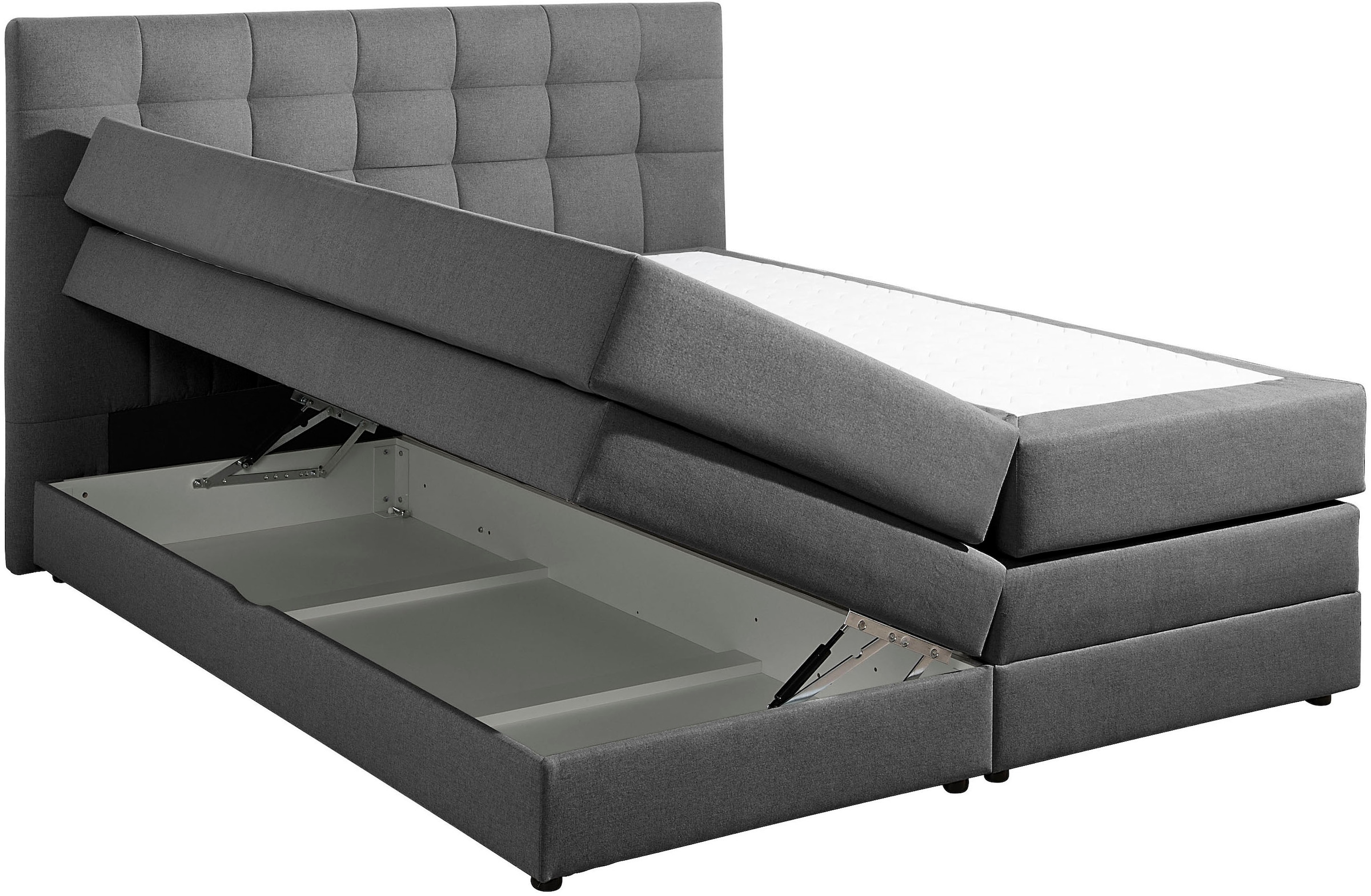 Places of Style Boxspringbett »Ethan«, inkl. Topper und geräumigen Bettkasten erhältlich in H2, H3 und H4