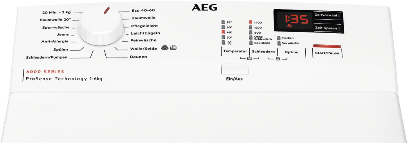AEG Waschmaschine Toplader »LTR6A41460« 6 kg 1400 U/min Anti-Allergie-Programm: Entfernt zuverlässig Viren und Bakterien