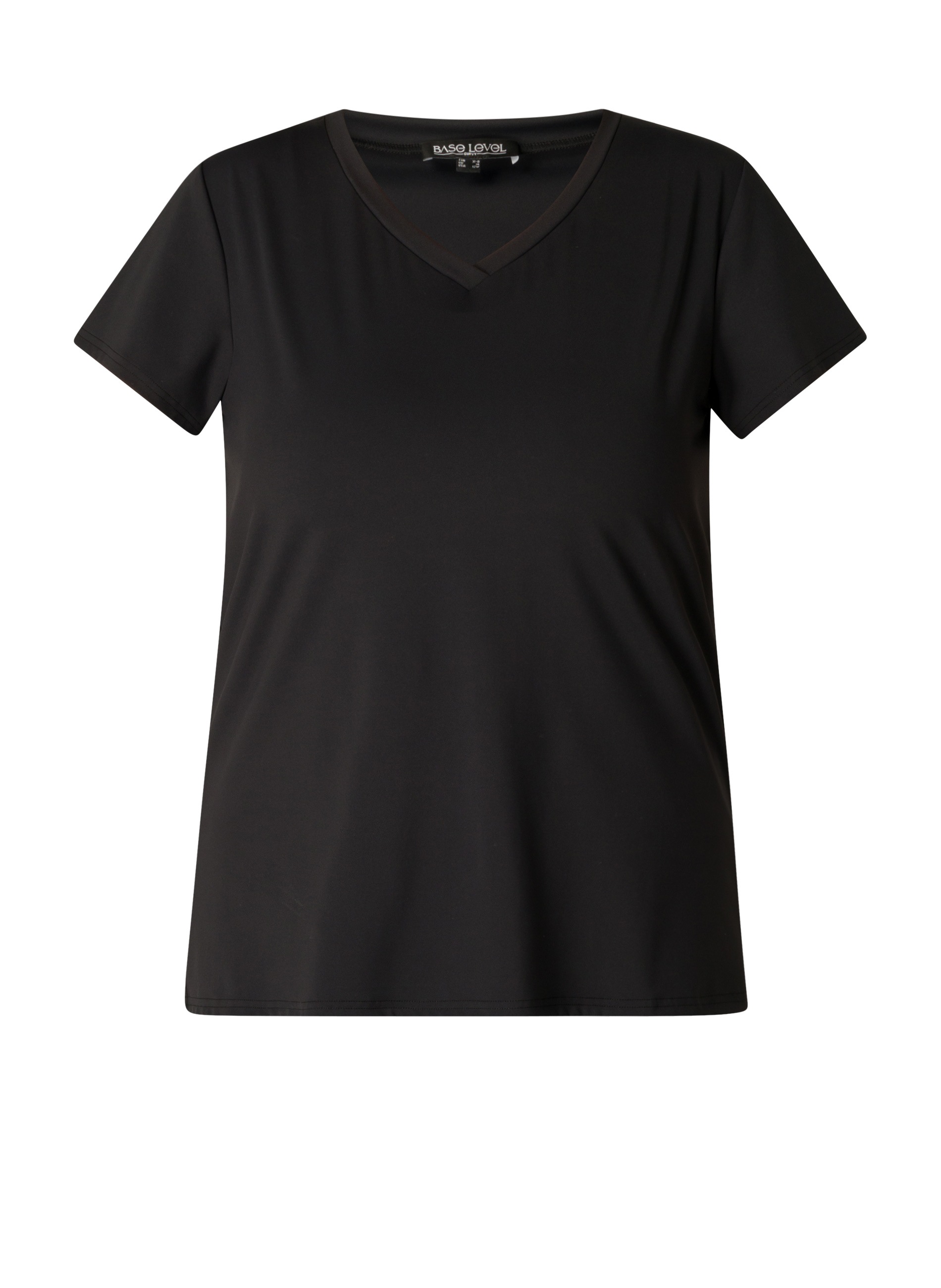 Base Level Curvy V-Shirt »Lilly«, mit Stretch