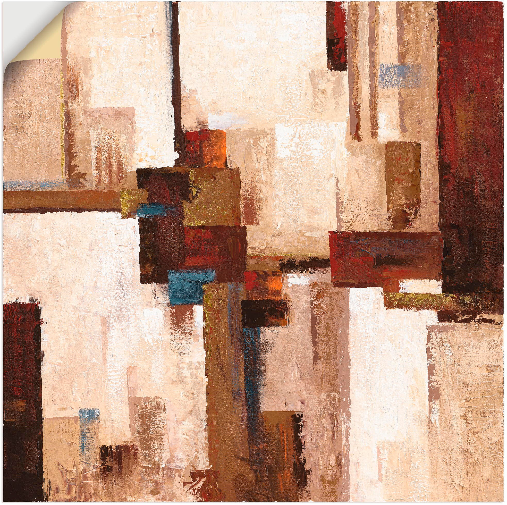 Artland Wandbild »Rote und braune Vierecke I«, Muster, (1 St.), als Alubild,  Leinwandbild, Wandaufkleber oder Poster in versch. Größen im OTTO Online  Shop