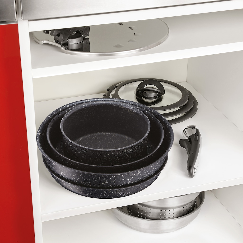 Tefal Kasserolle »Ingenio Authentic«, Aluminium, (Set, 4 tlg.)