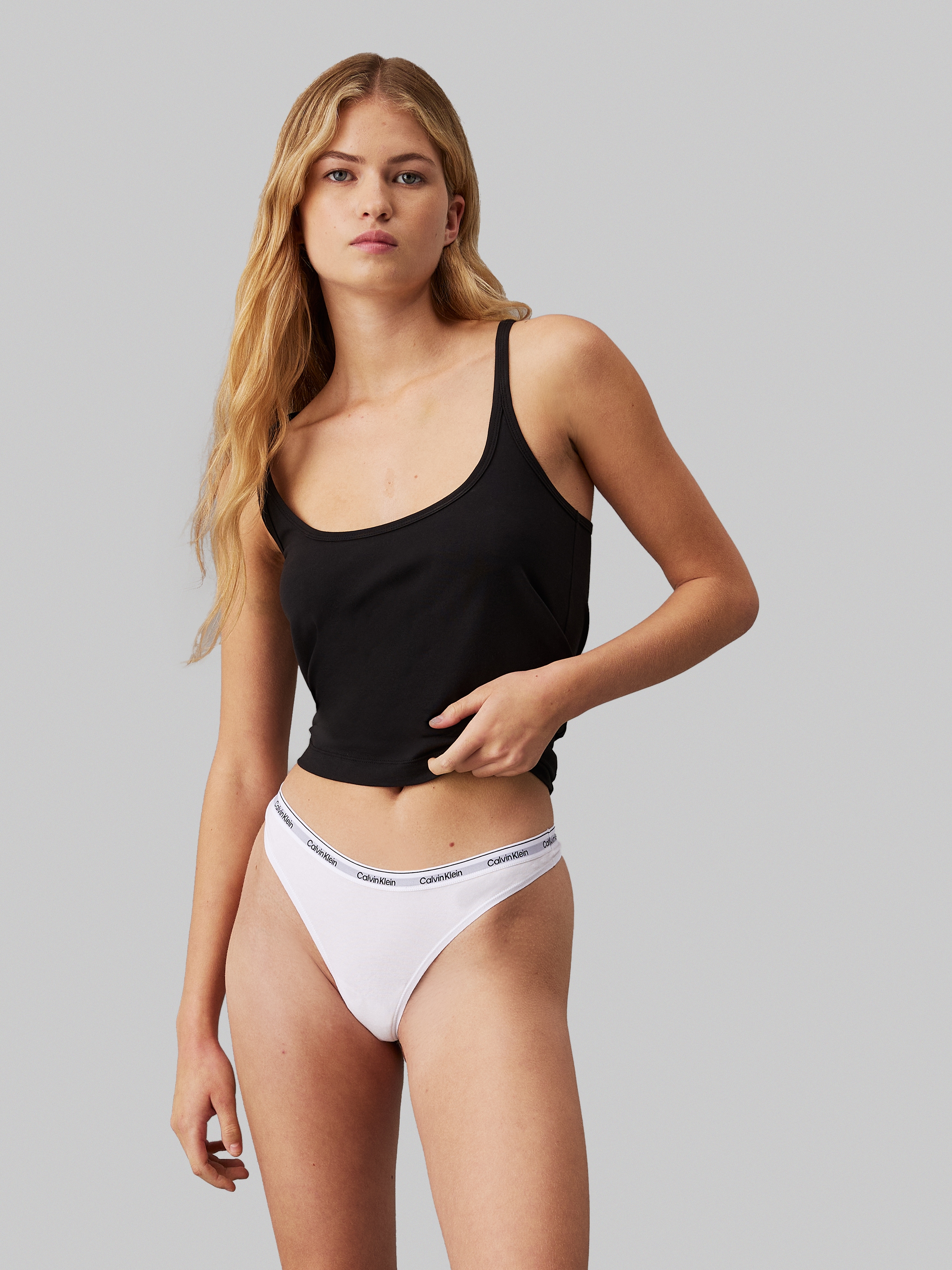 Calvin Klein Underwear Tanga »3 PACK THONG (LOW-RISE)«, (Packung, 3 St., 3er-Pack), mit Logobund