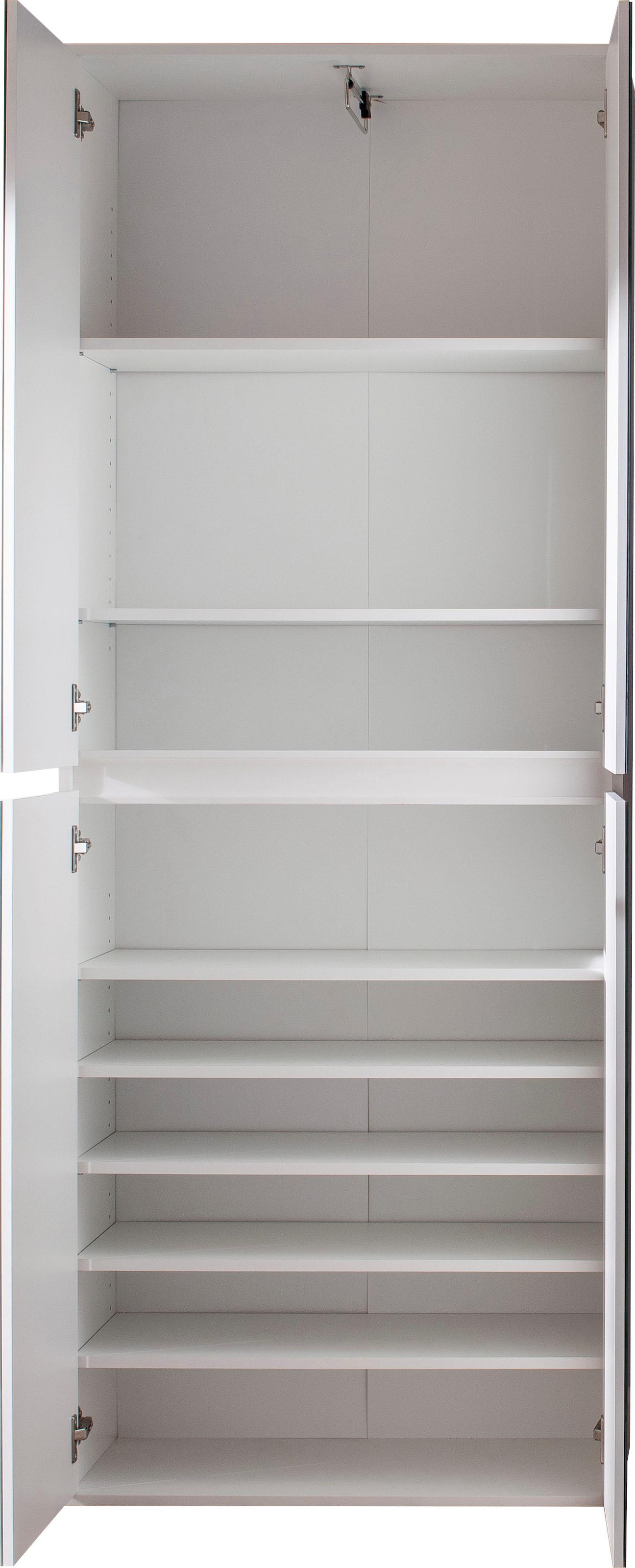 INOSIGN Garderobenschrank »Malcesine«, mit Spiegelfront, 1 Kleiderstange und 7 Böden, Breite 74 cm