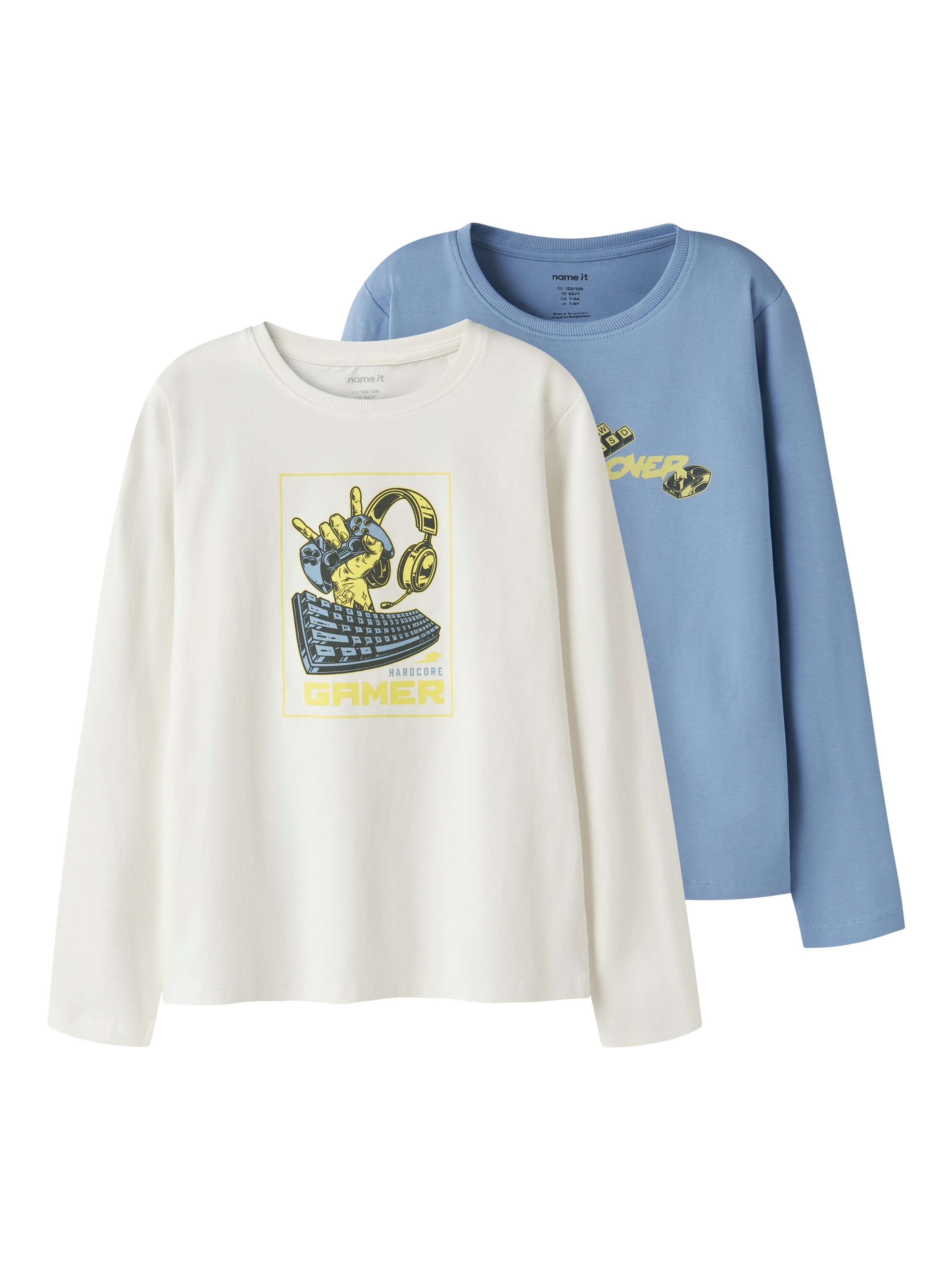 Name It Langarmshirt »NKMVUX 2P LS TOP« Packung, 2 tlg. Baumwollmischung, regular fit