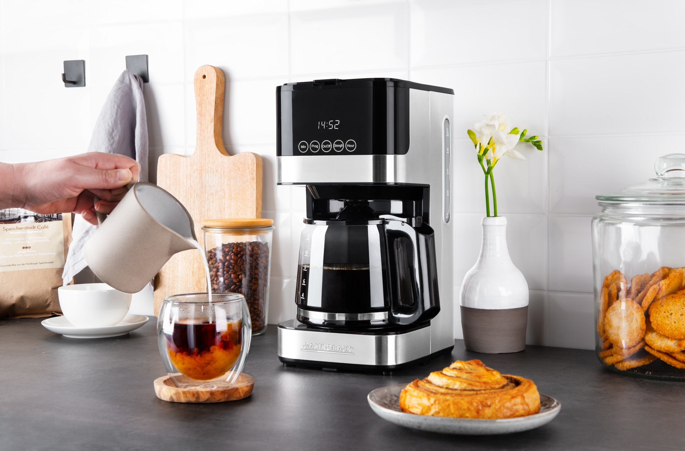 Gastroback Filterkaffeemaschine »Design Essential 42701« 1,5 l Kaffeekanne Edelstahlfilter 1x4