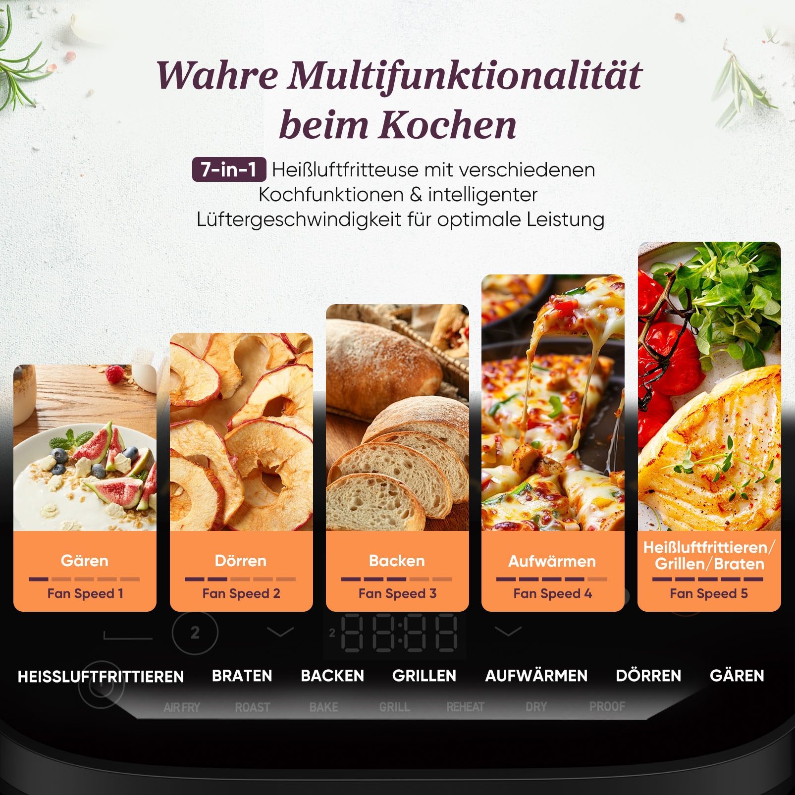 Cosori Heißluftfritteuse »CAF-DC121-AEUR« 2630 W