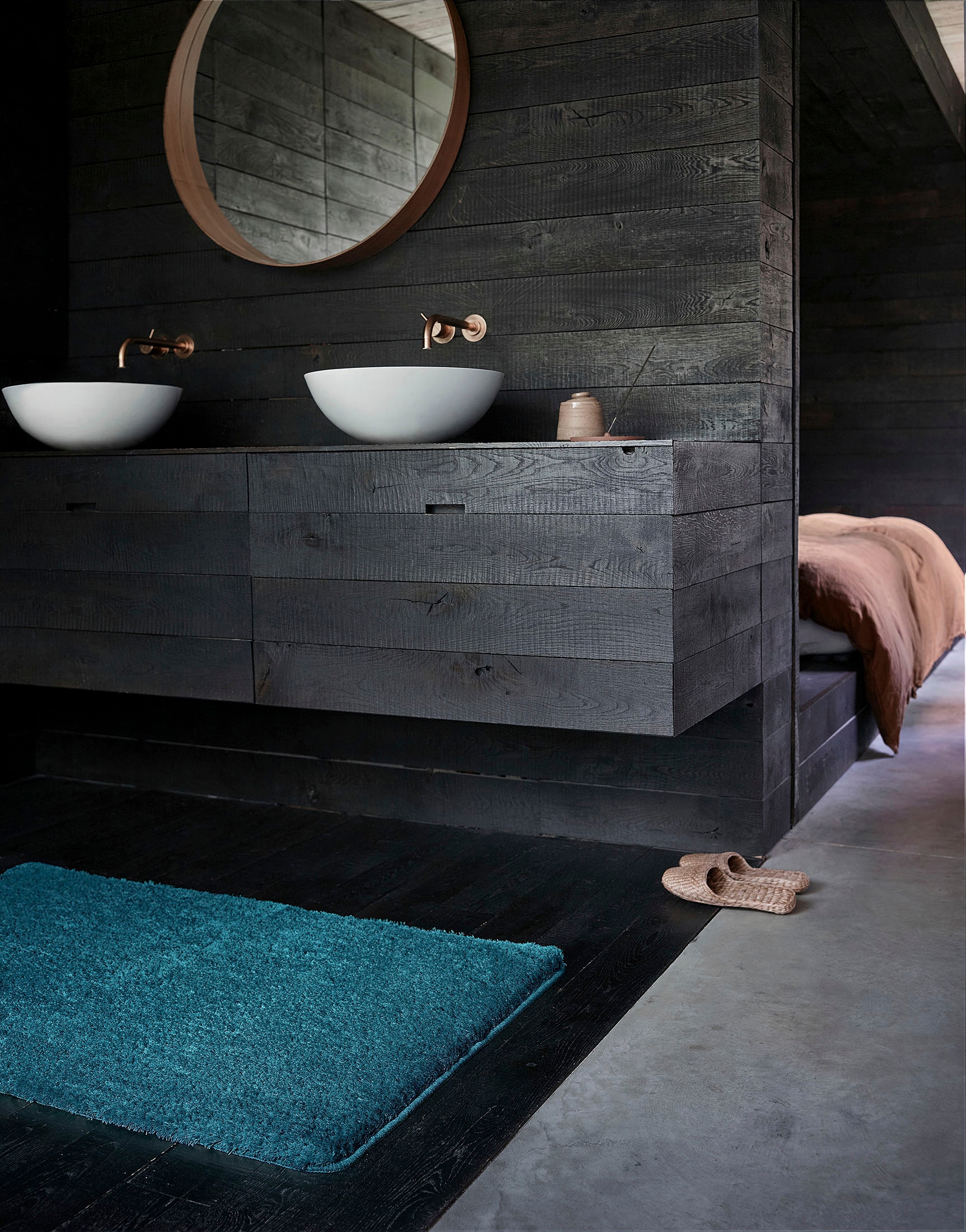 Wecon home Basics Badematte »Joris« Höhe 20 mm rutschhemmend beschichtet strapazierfähig waschbar, viele Größen, Badezimmerteppich, uni