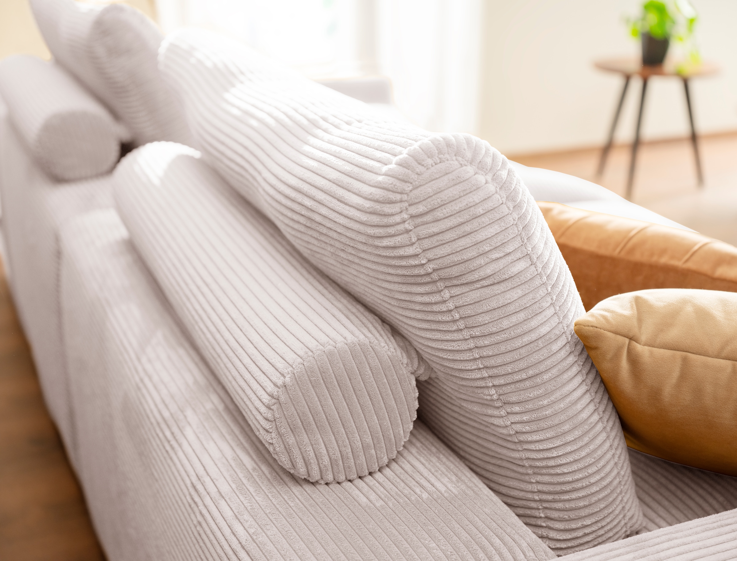 alina Big-Sofa »Sandy« 266 cm breit und 123 cm tief, in modernem Cordstoff