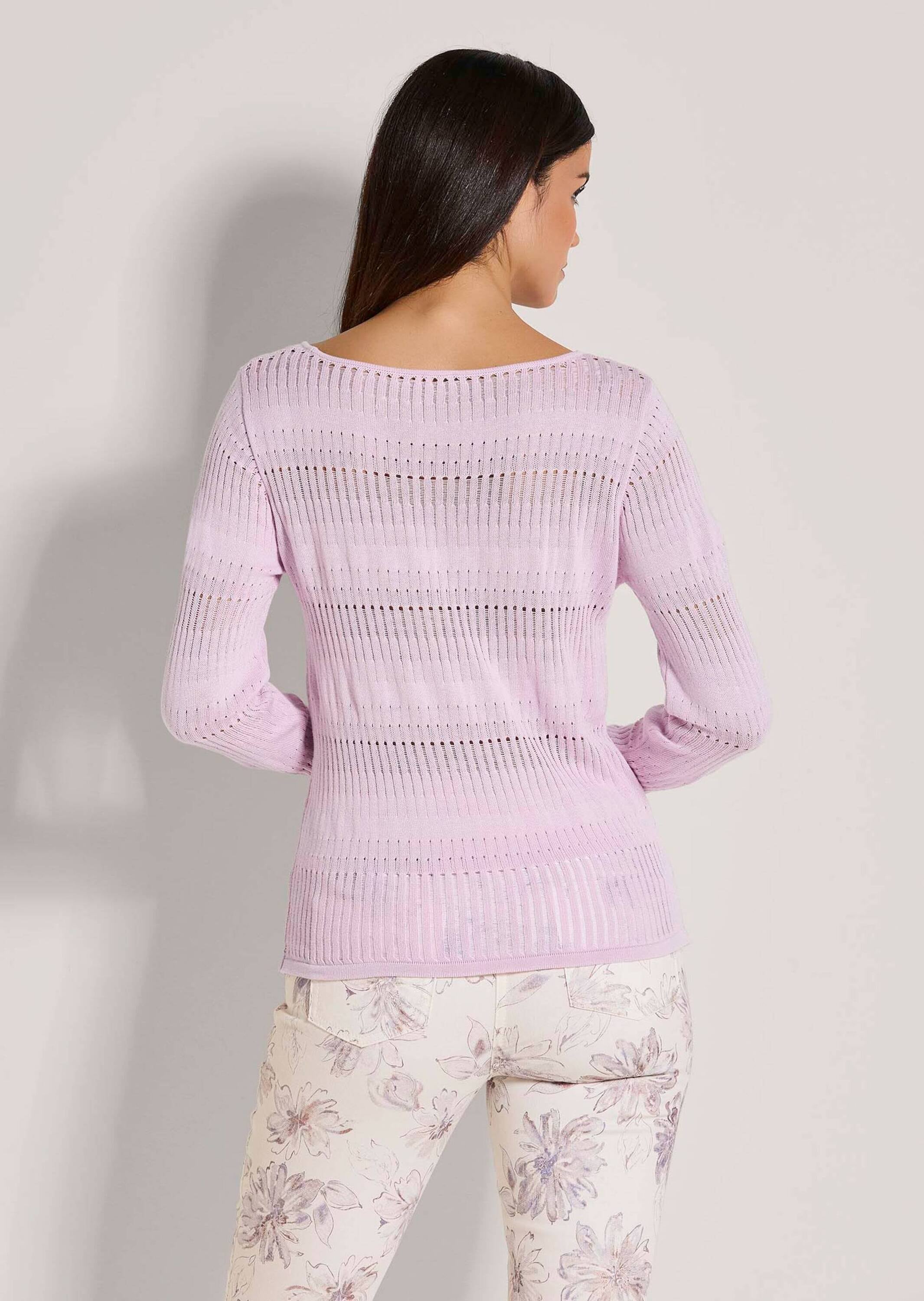 MADELEINE Longpullover »Pullover Rundhals-Pullover im Muster-Mix«