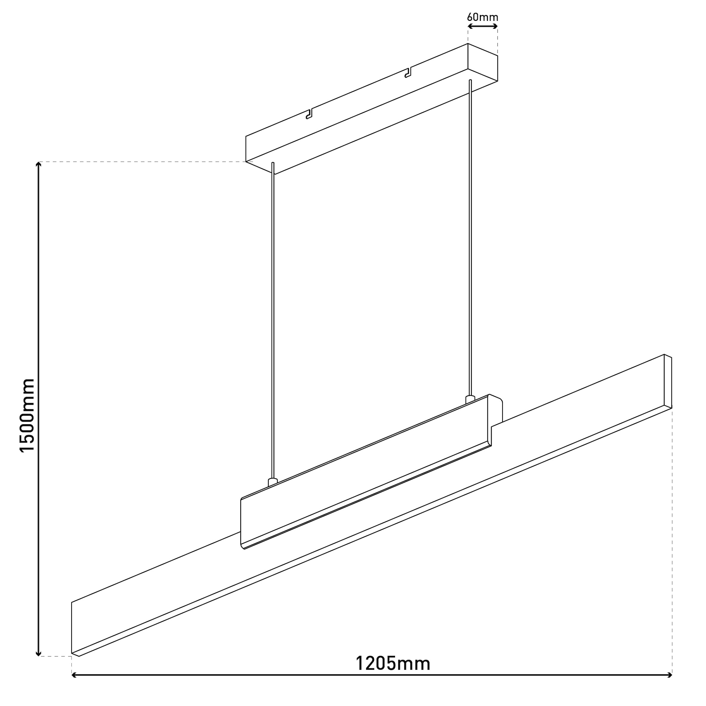 näve LED Pendelleuchte »Wiebke« LED-Modul 1 Stk. Warmweiß mit Holz, dimmbar per Wandschalter, Memoryfunktion, höhenverstellbar