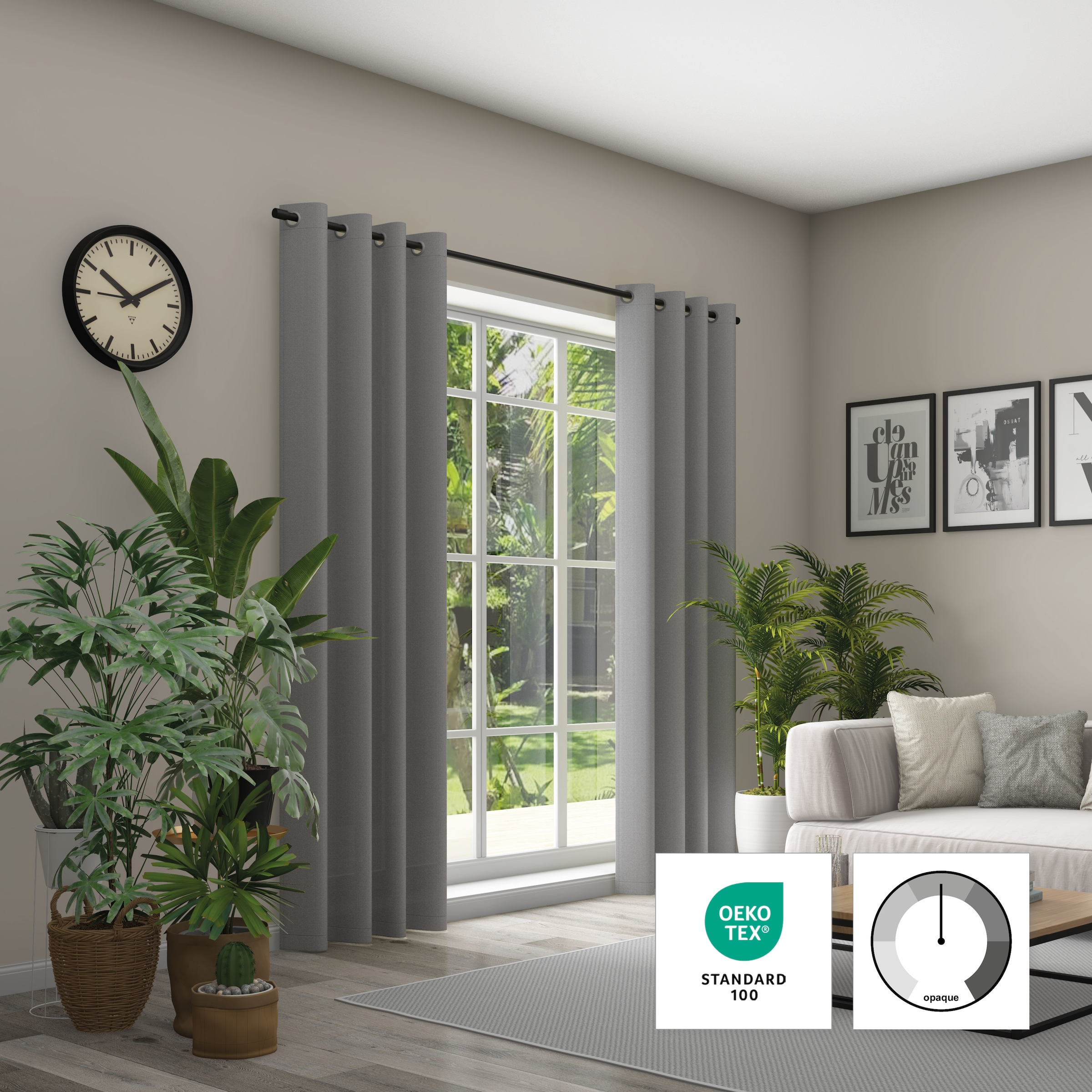 Neutex for you! Vorhang »Linessa« Ösen 1 Stk. tlg. Ösenschal mit Metallösen, Breite 137 cm, nach Maß