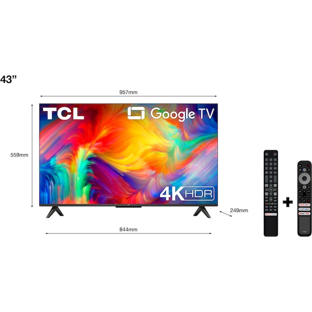108 TV, »43P731X1«, LED-Fernseher 4K TCL HDR bei HDMI HD, Zoll, Smart-TV-Google Dolby jetzt Premium, Atmos, Metallgehäuse OTTO bestellen 2.1, Ultra cm/43