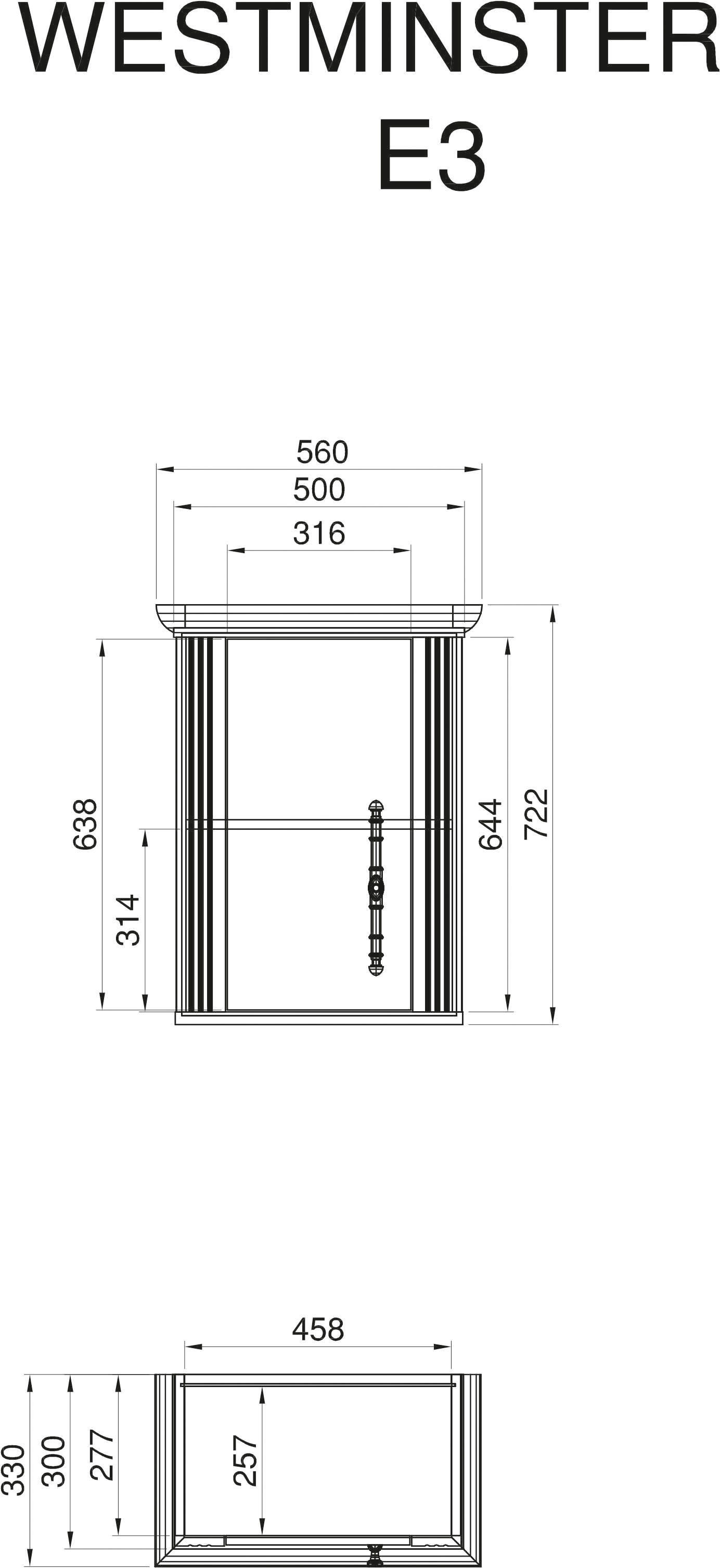 Kochstation Küche »KS-Westminster«, Breite 130 cm, ohne E-Geräte