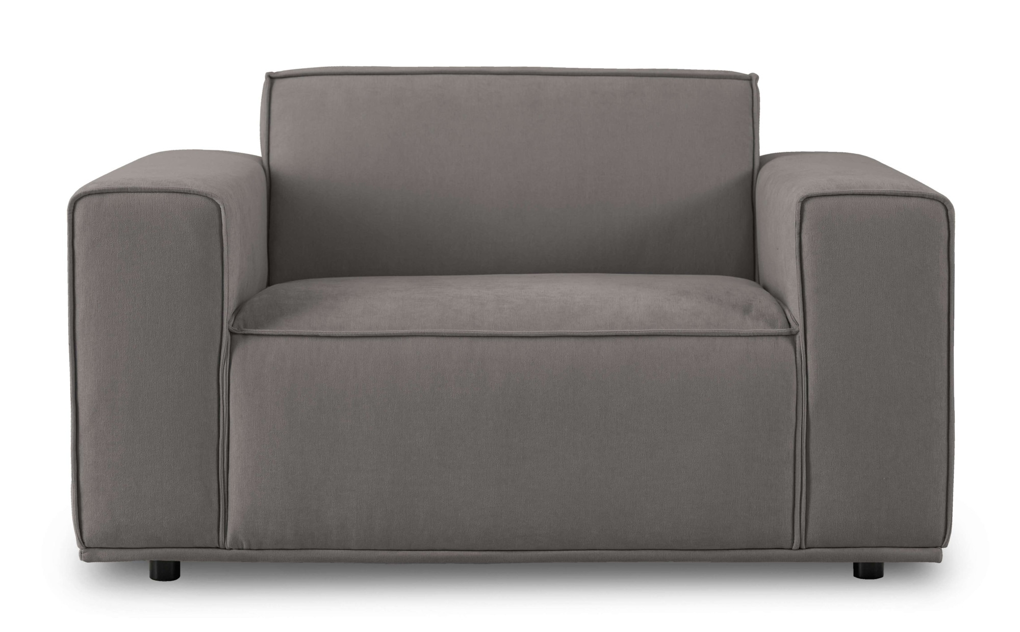 Home affaire Loveseat »Avelin, 1.5 Sitzer, 140 cm,  Chenille, Struktur-Boucle« mit Wellenunterfederung, Kedernaht, bodentief, Skandi-Design