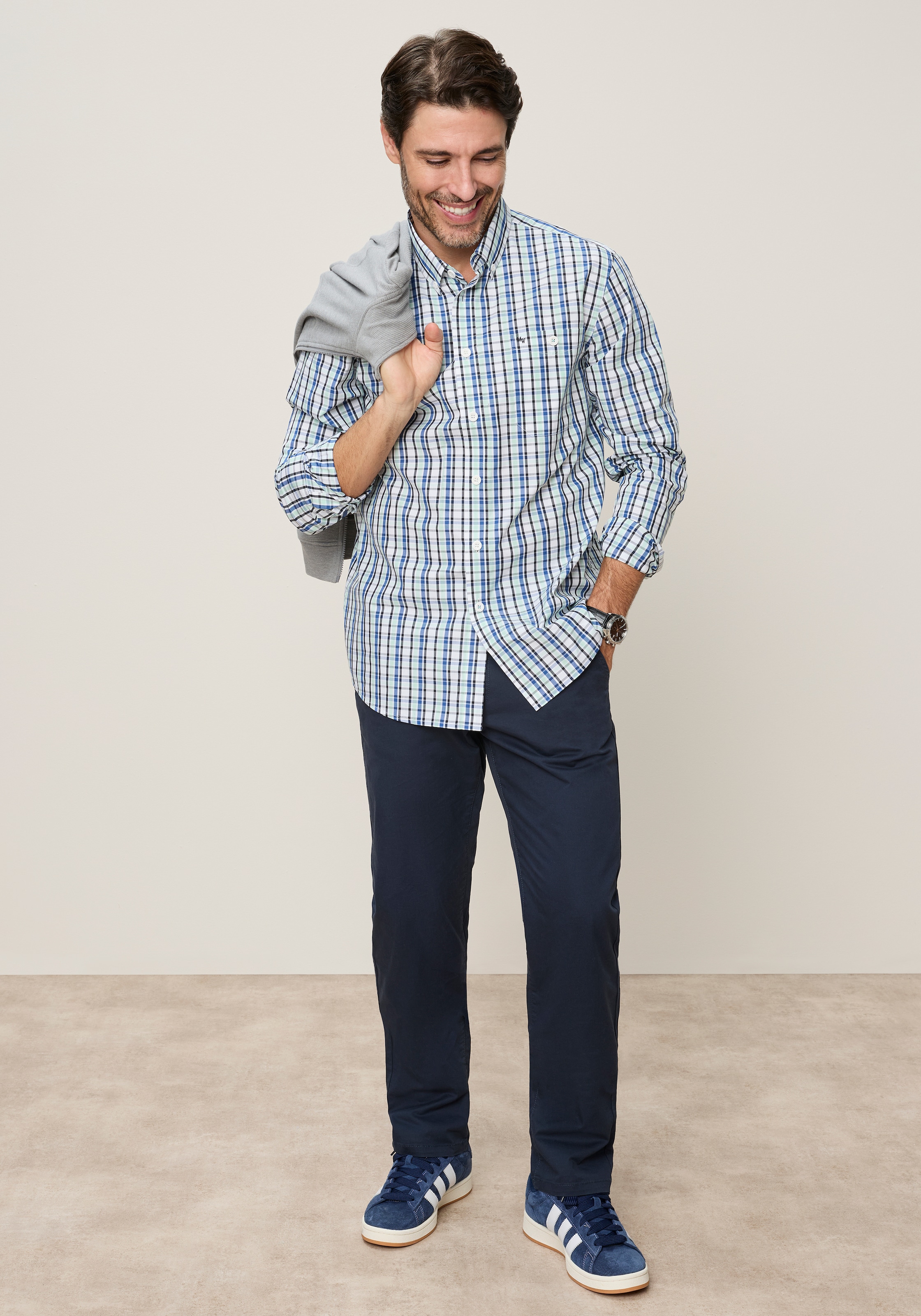 Man's World Karohemd Zeitloses Karohemd im Regular Fit – vielseitig kombinierbar