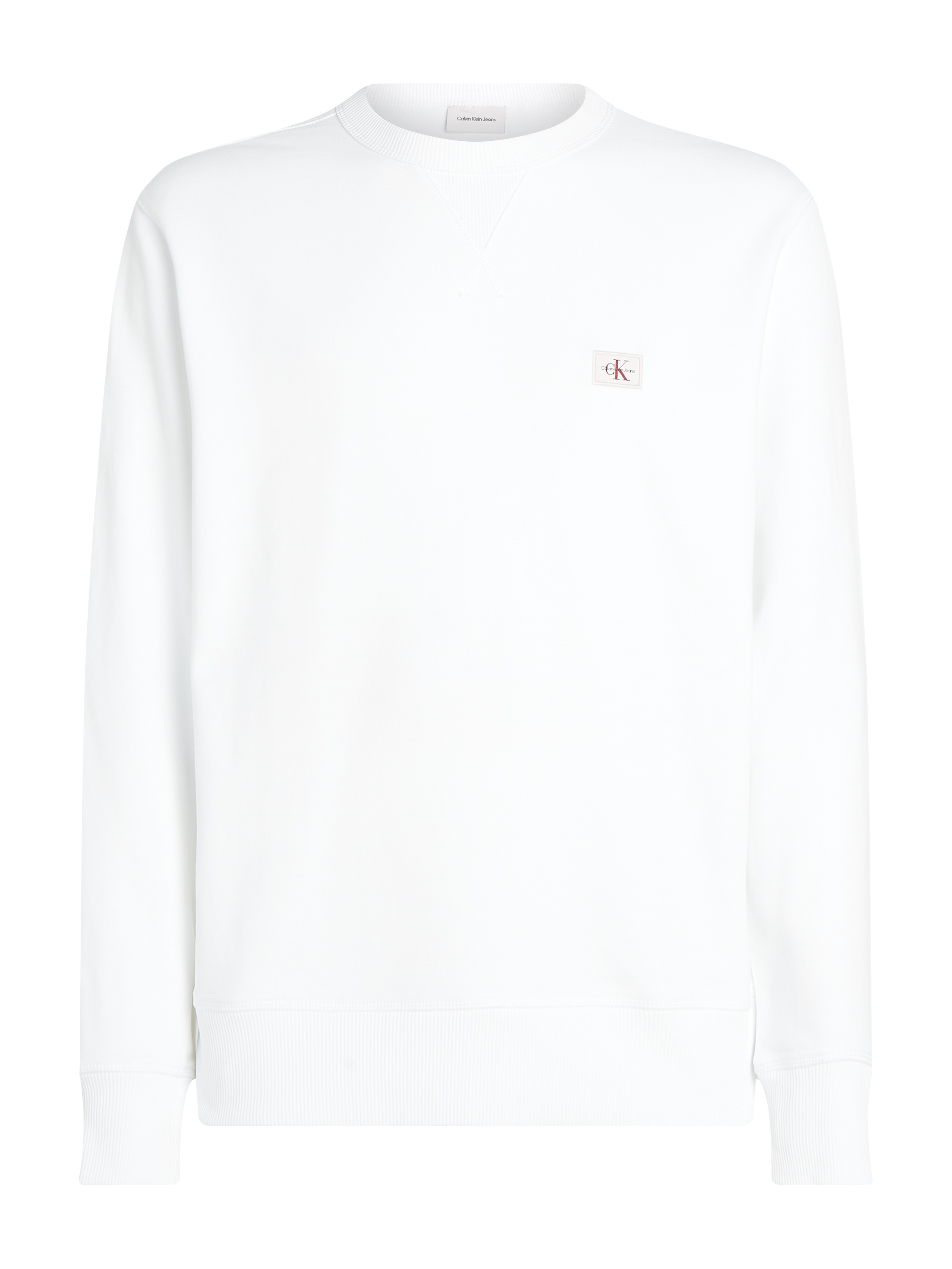 Calvin Klein Jeans Sweatshirt »WOVEN LABEL CREW NECK«, Logostickerei