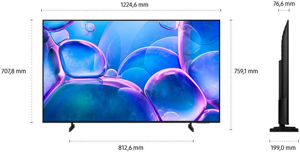 Samsung LED-Fernseher »GU55U7099FU«, 4K Ultra HD, Smart-TV, Crystal UHD, Q-Symphony, Dolby Surround Sound, Triple Tuner, Smart-Hub