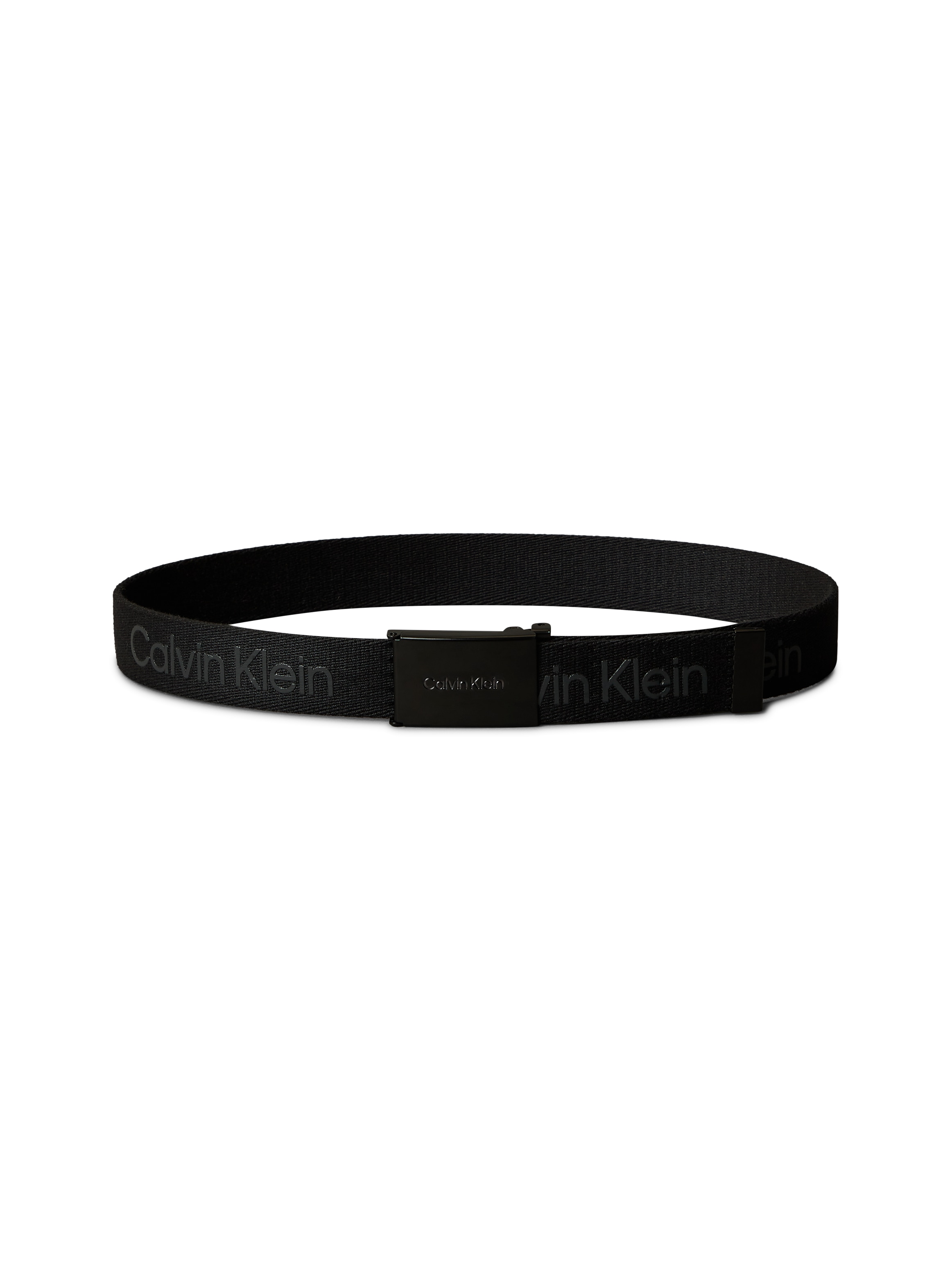 Calvin Klein Jeans Synthetikgürtel »CALVIN LOGO CANVAS BELT« Logodrucke, Koppelschließe