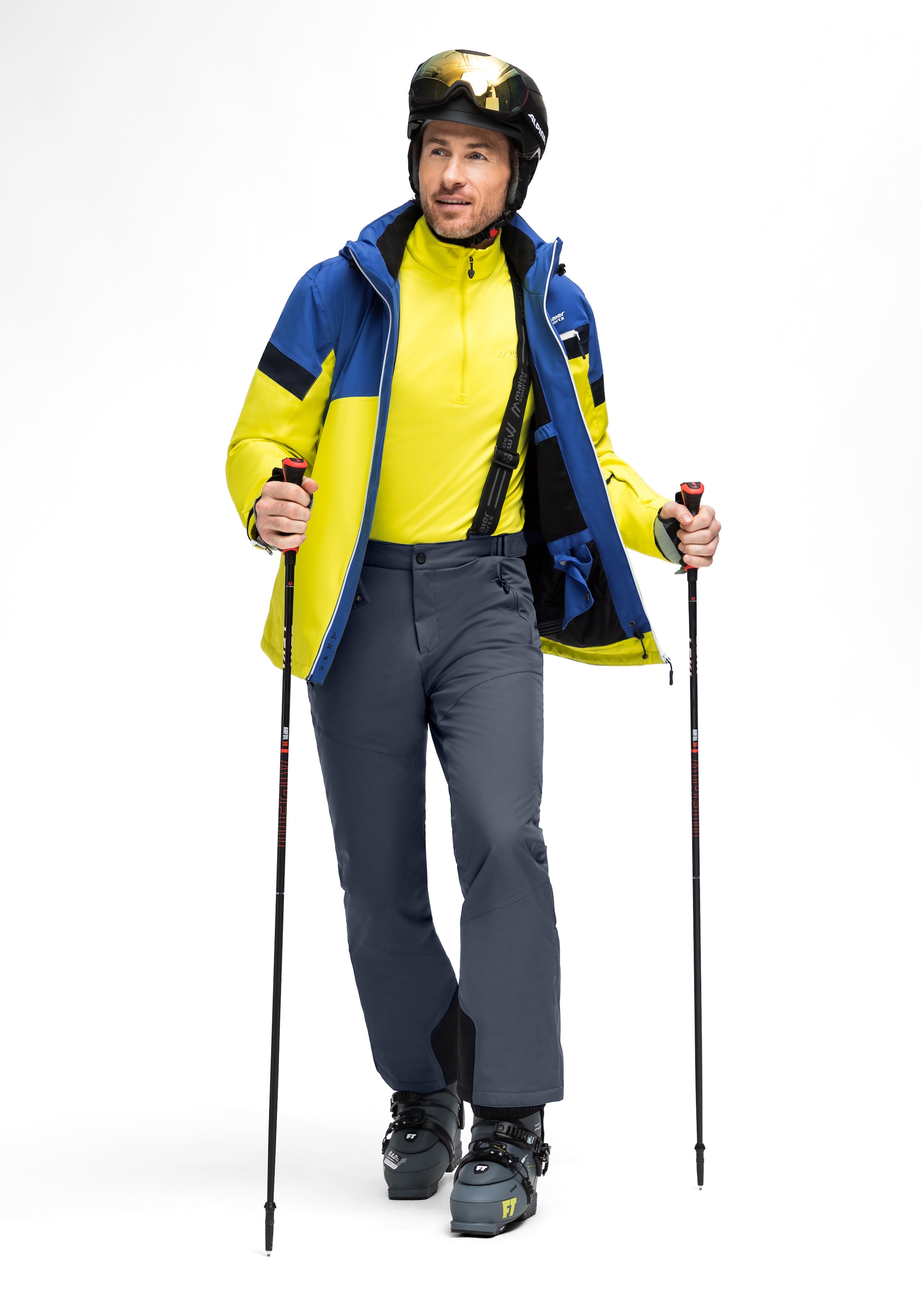 Maier Sports Skihose »Anton 2«, Herren Schneehose mit Hosenträgern, wind/wasserdicht, Regular Fit