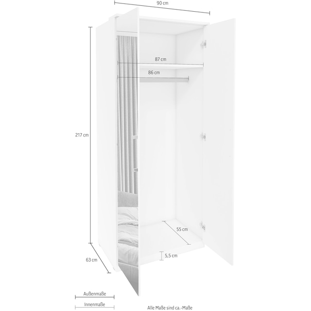 Helvetia Kleiderschrank »Optima«, Höhe ca. 217 im OTTO Online Shop