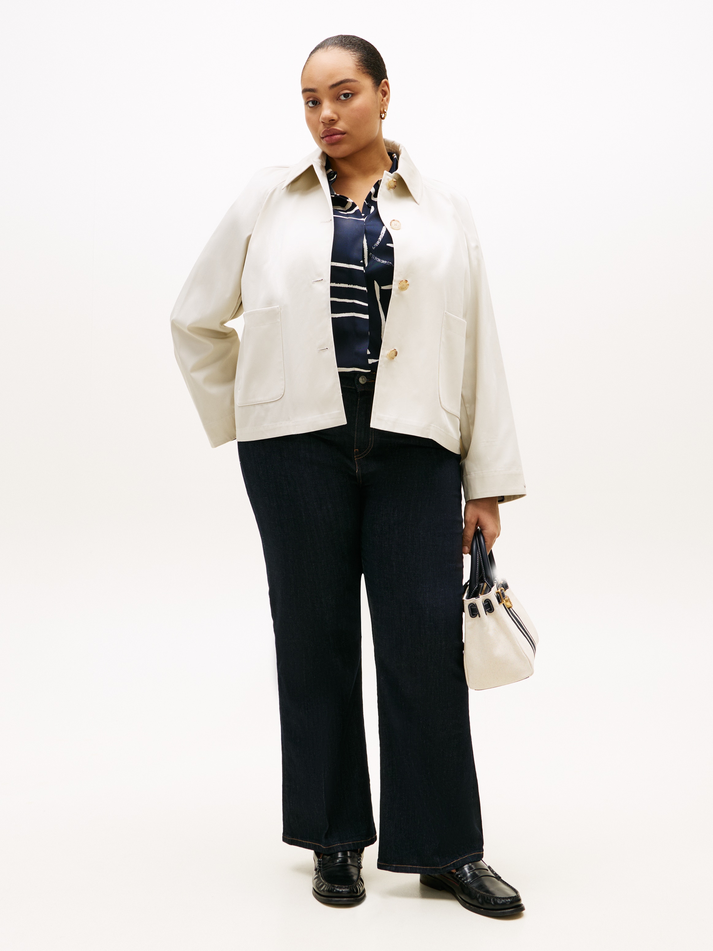 Tommy Hilfiger Curve Outdoorjacke »CRV COTTON SHORT JACKET« in großen Größen