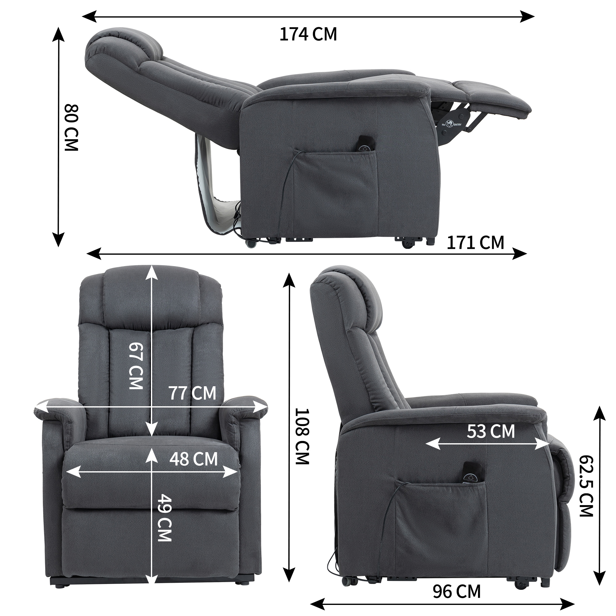 Duo Collection TV-Sessel »Delphi mit elektrischer Aufstehhilfe« Relaxfunktion und Taschenfederkern mit Stahlwellenunterfederung