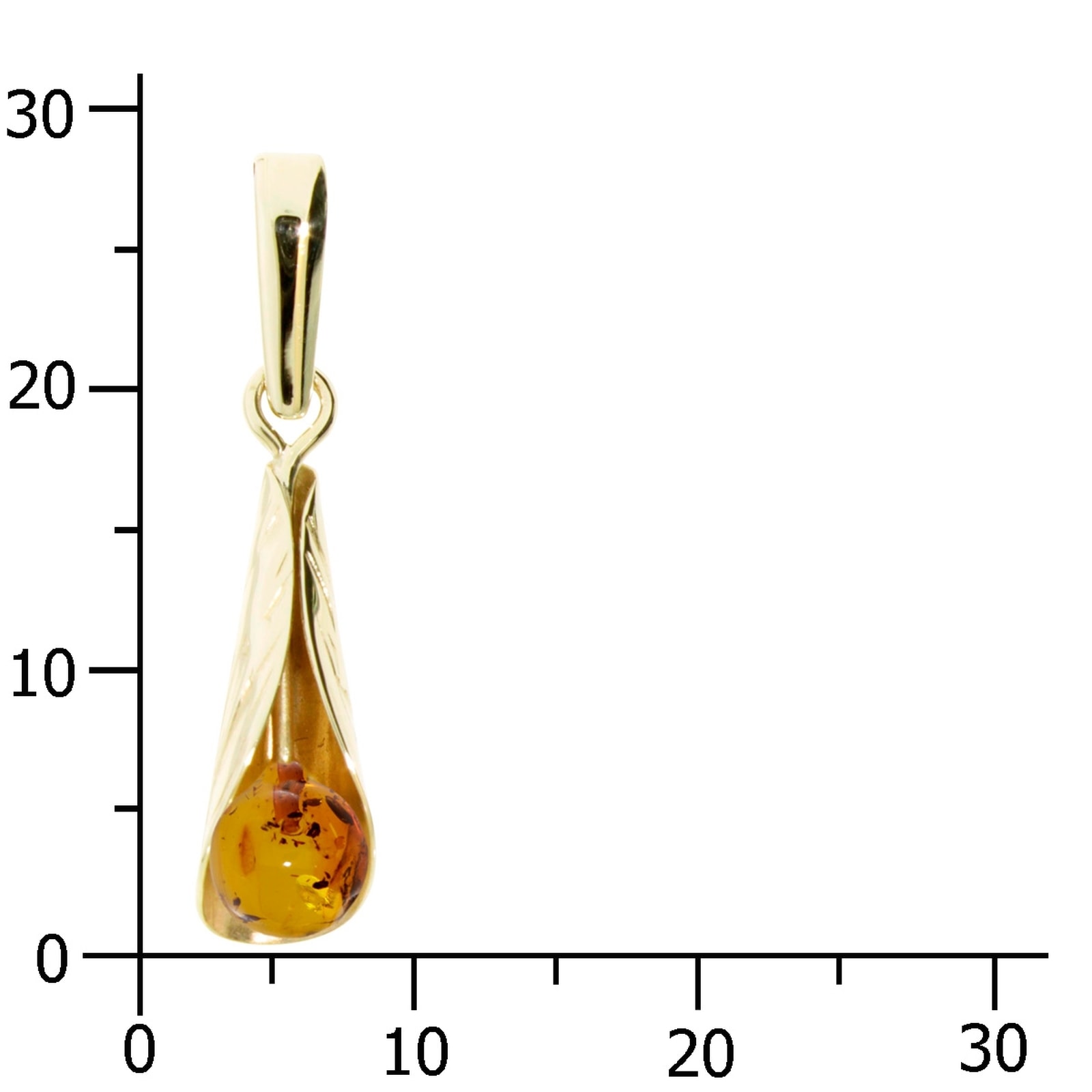 OSTSEE-SCHMUCK Kettenanhänger »- Blütenkelch - Gold 333/000 - Bernstein«