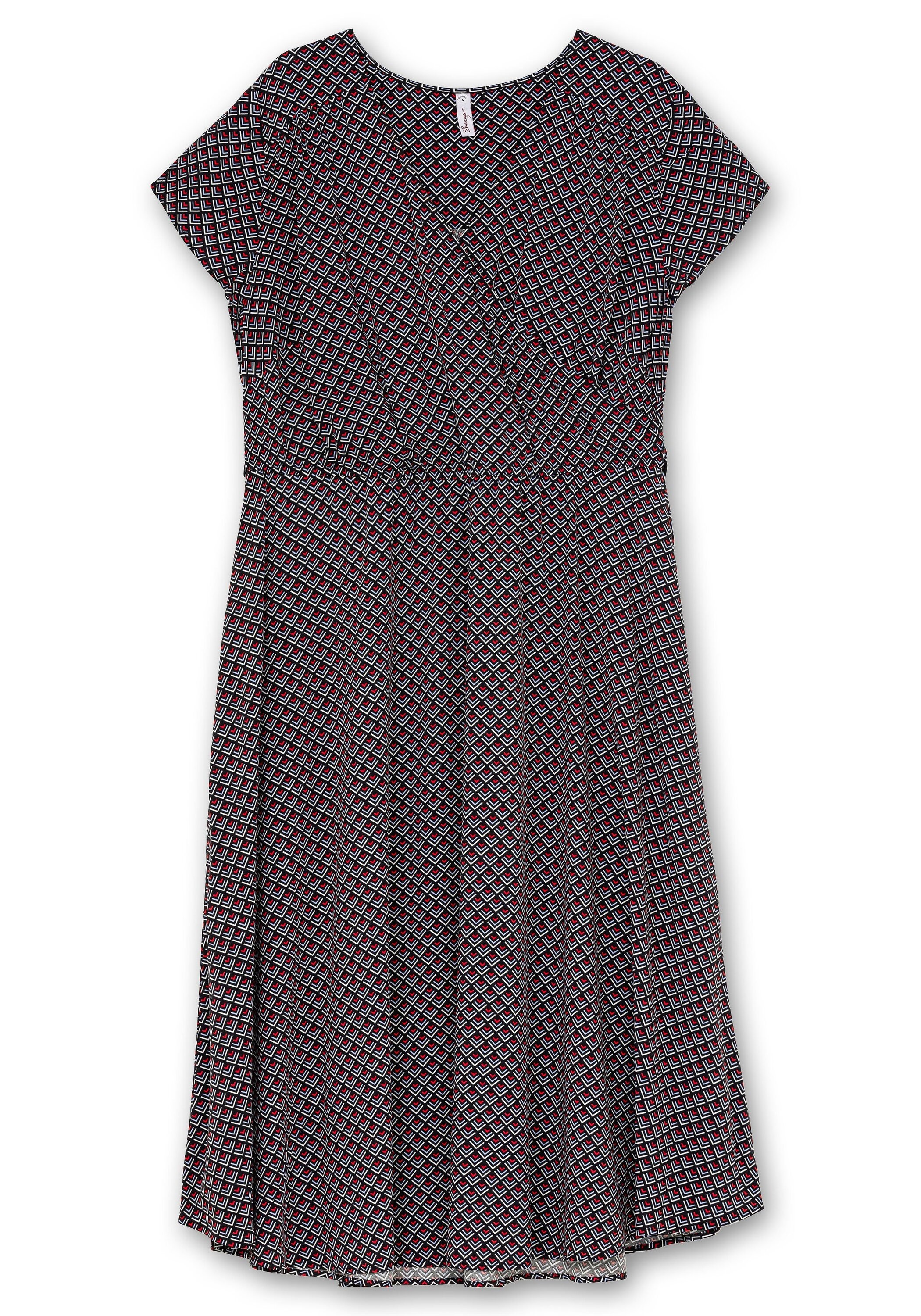 Sheego Druckkleid »Kleid in Wickeloptik, mit Alloverdruck«
