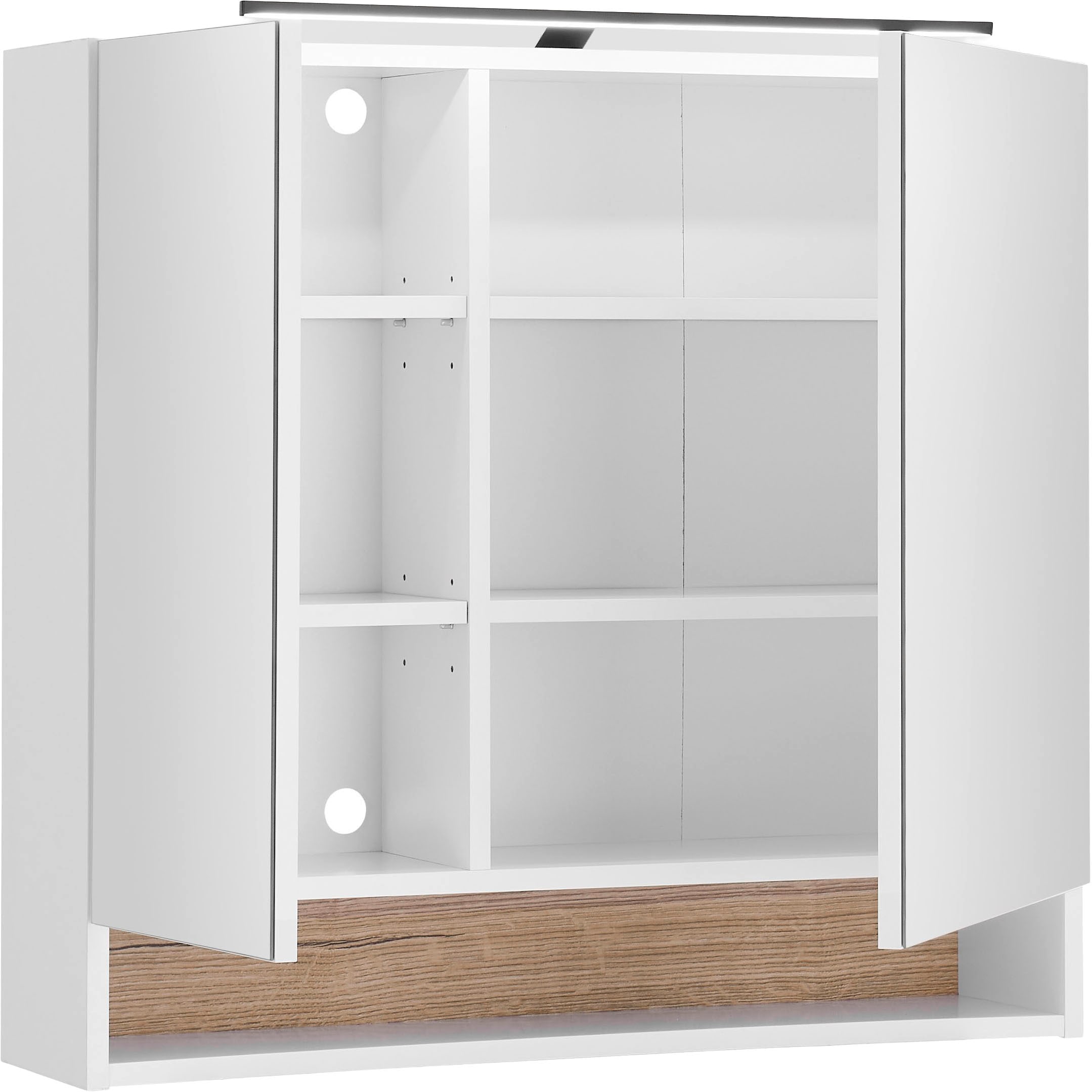 BASIC by Balculina Spiegelschrank »Denver Spiegelschrank, Badezimmerschrank BxHxT 80x75x22« 1 Stk. tlg. Breite 80 cm, Tür L/R montierbar, Softclose