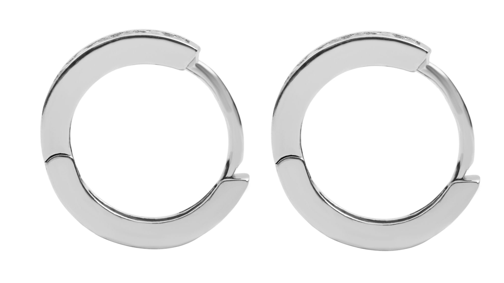 Adelia´s Paar Creolen »Damen Ohrringe ¿ Klappcreole aus 925 Silber mit Zirkonia«