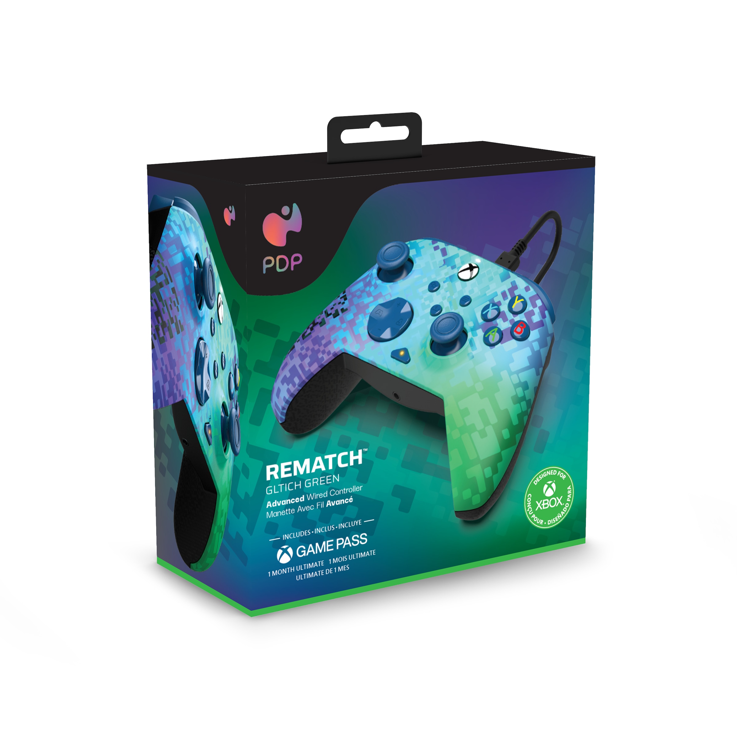 PDP - Performance Designed Products Gamepad »kabelgebunden Rematch Glitch Green XBOXSerieX«