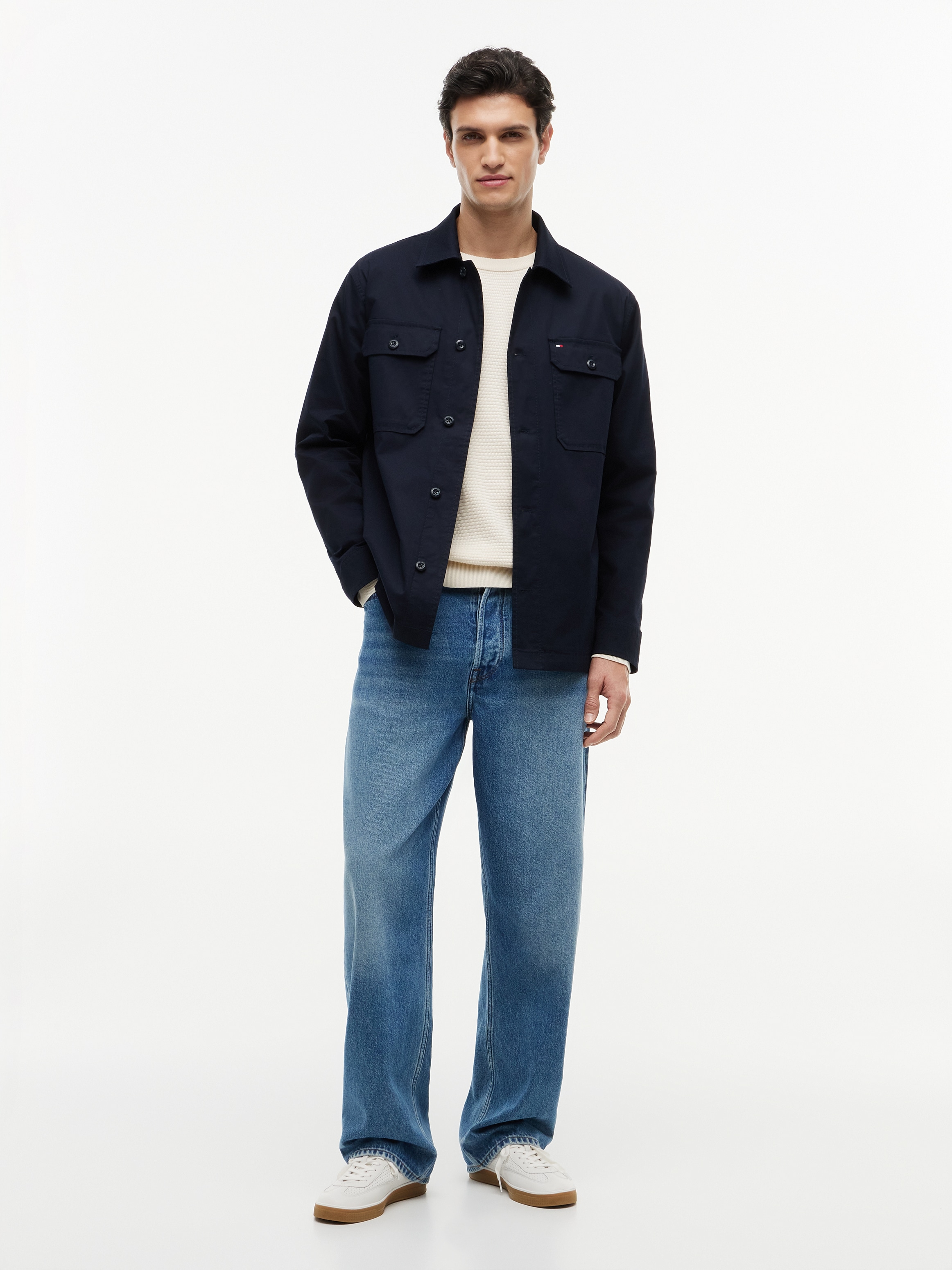 Tommy Hilfiger Hemdjacke »COTTON BLEND SHIRT JACKET« aus Baumwoll-Mix, Regular Fit