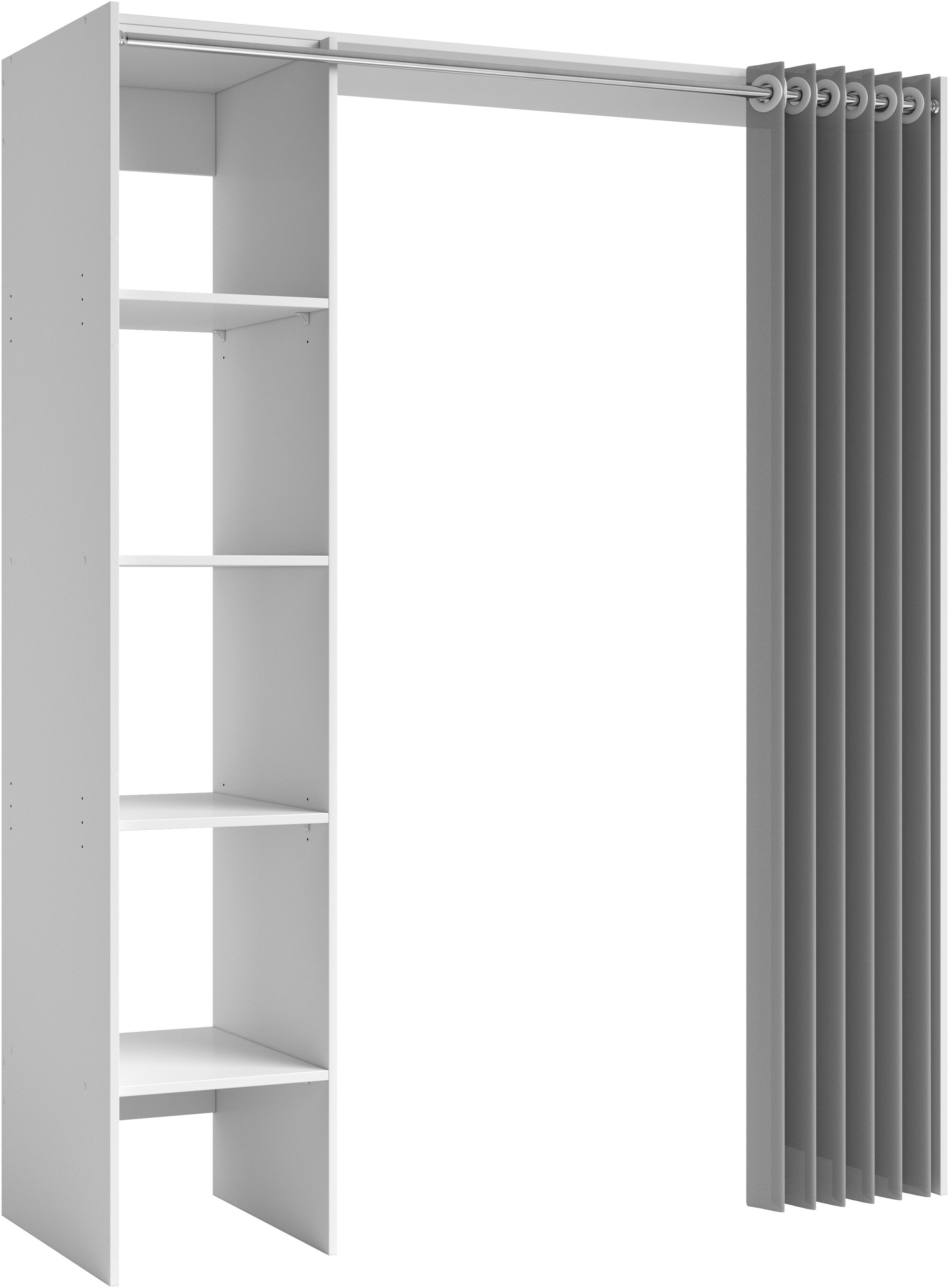 Schlafkontor Kleiderschrank »Jenke mit Stoffvorhang«, Allzweckkleiderschrank