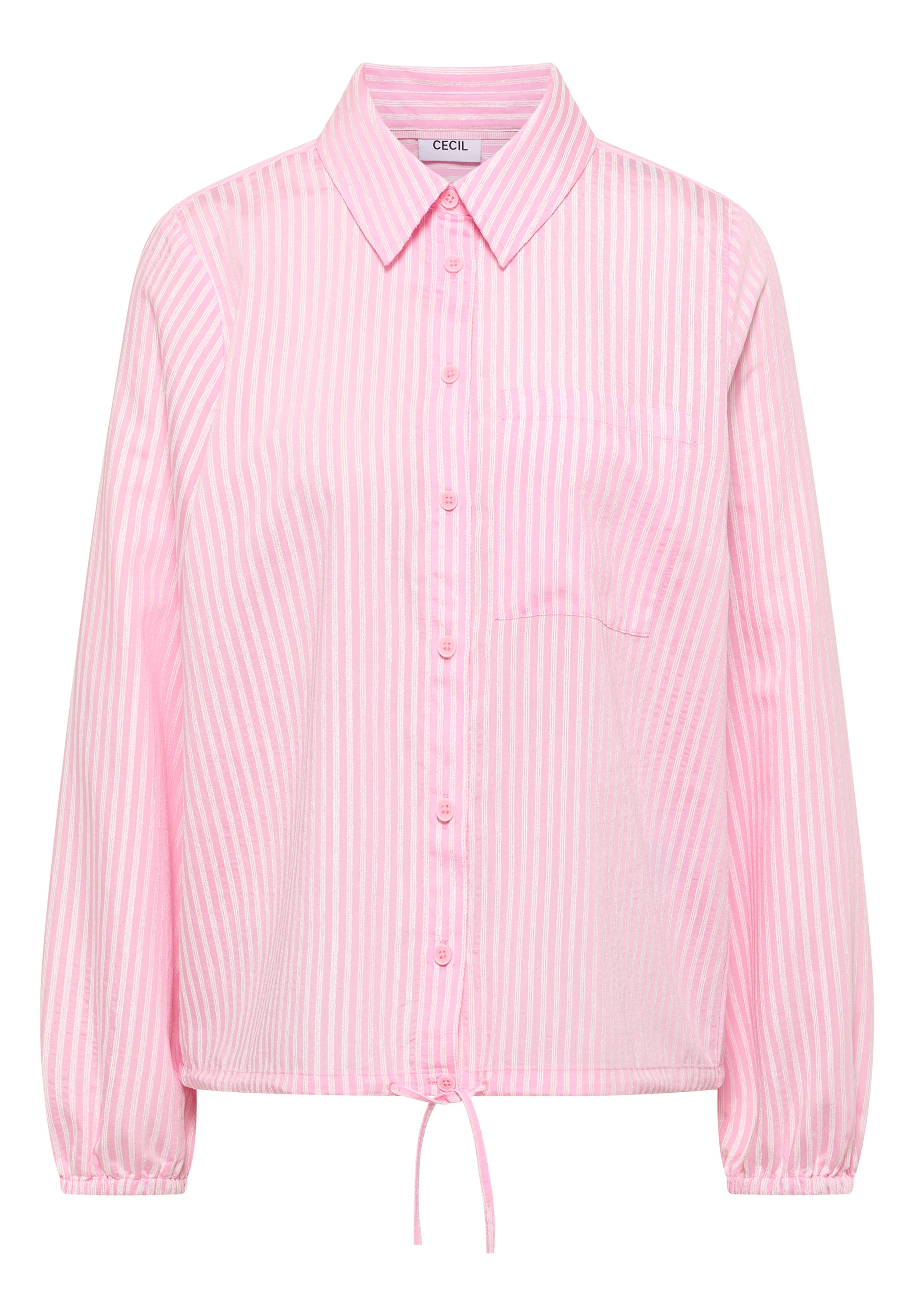 Cecil Langarmbluse mit Hemdkragen und Streifen