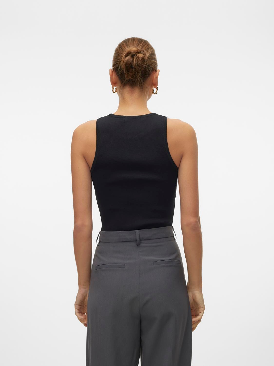 Vero Moda Strickpullover »VMGINNY SL O-NECK CROP TOP NOOS«