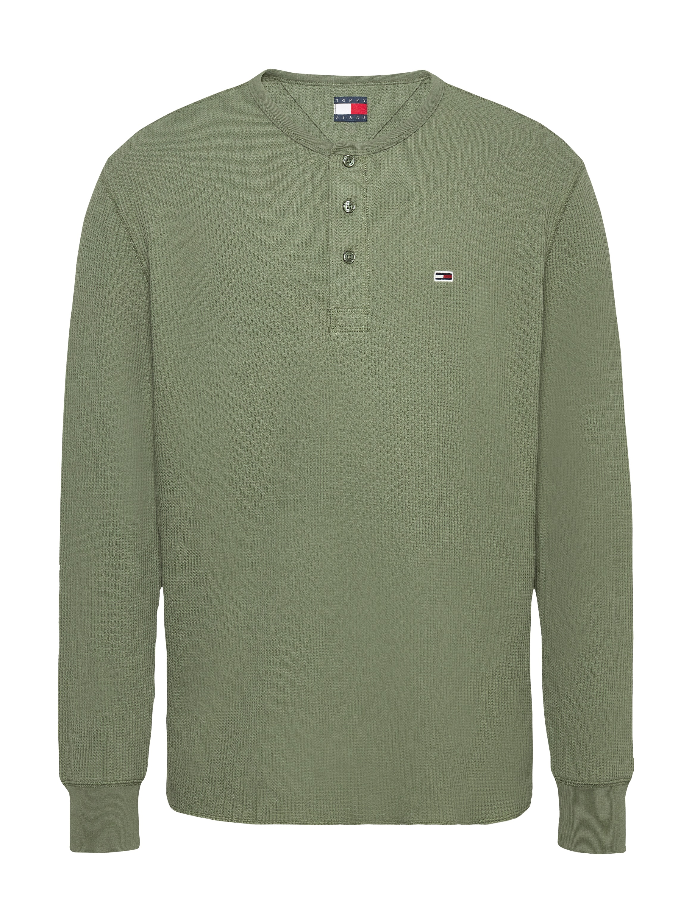 Tommy Jeans Henleyshirt »TJM REG WAFFLE HENLEY LS TEE«, mit leichter Struktur