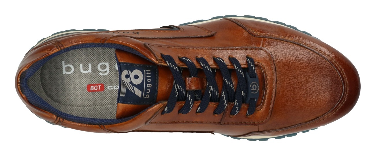 bugatti Sneaker  mit seitlichem Logoprägung, Freizeitschuh, Halbschuh, Schnürschuh