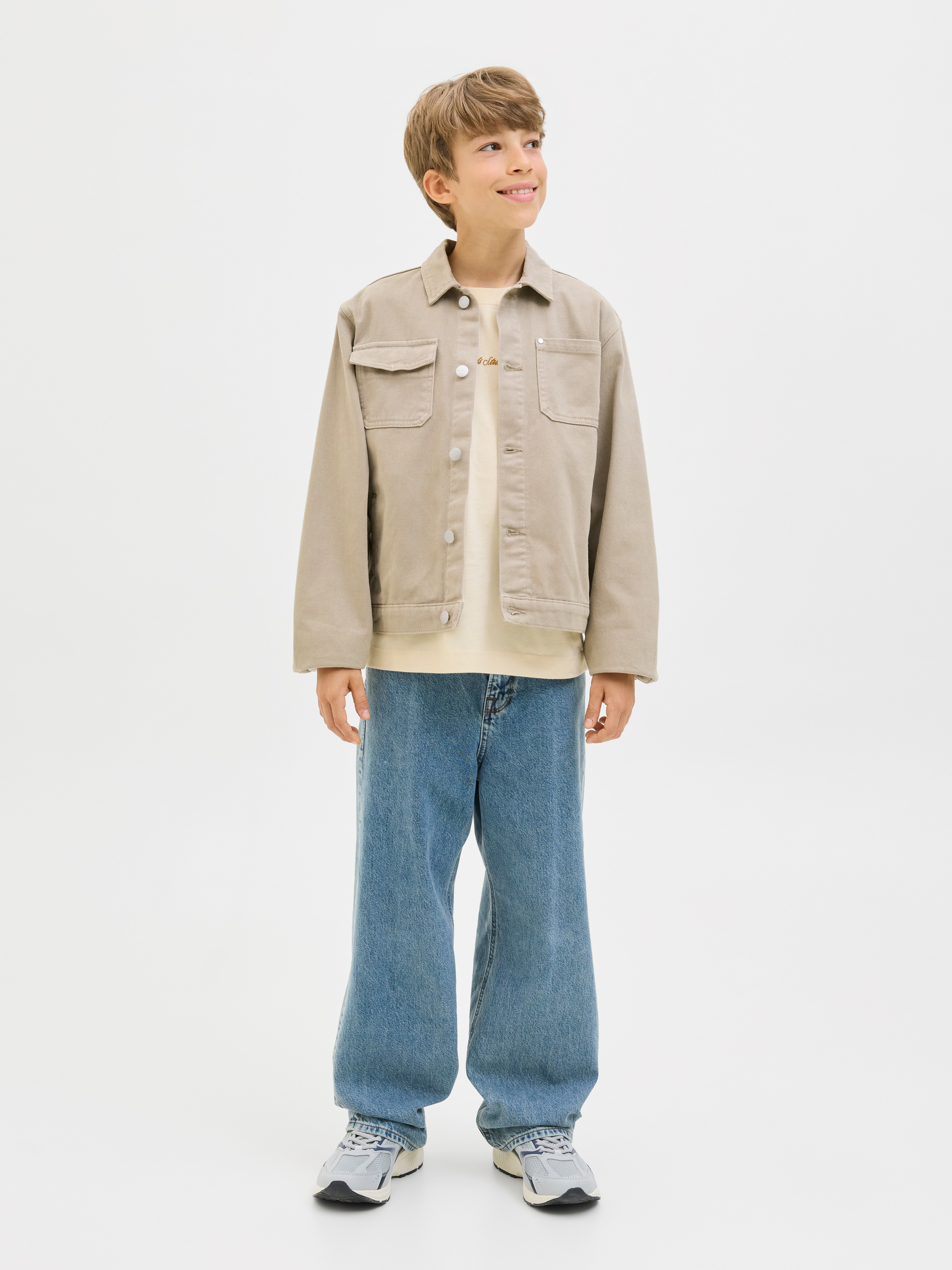 Jack & Jones Junior T-Shirt »JORNORREBRO EMB TEE SS CN NOOS JNR« Baumwolle, relaxed fit, Kurzarm