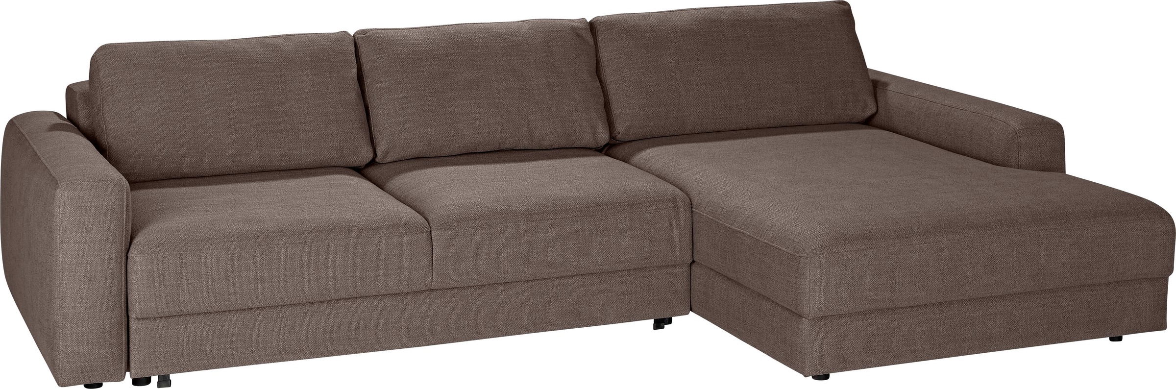 TRENDMANUFAKTUR Ecksofa »Bourbon II, hoher Sitzkomfort, extrabreite Recamiere für Relaxkomfort«, wahlweise mit Bettfunktion und Bettkasten, zeitlos und elegant, L-Form