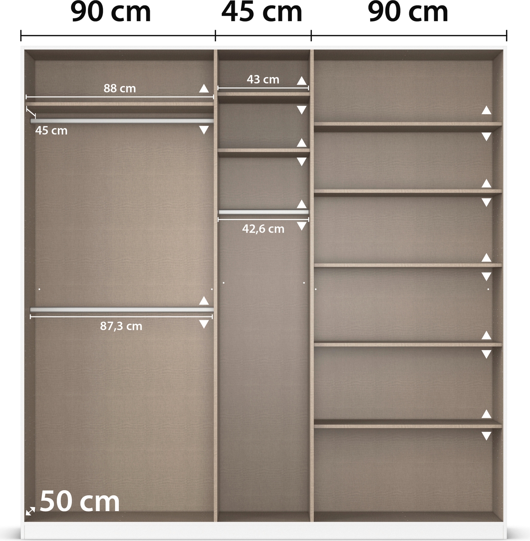 rauch Drehtürenschrank »Kleiderschrank Kleiderschränke Schrank Garderobe AGORDO mit Glasfront«, durchdachte Innenausstattung, in 6 Breiten und 2 Höhen MADE IN GERMANY