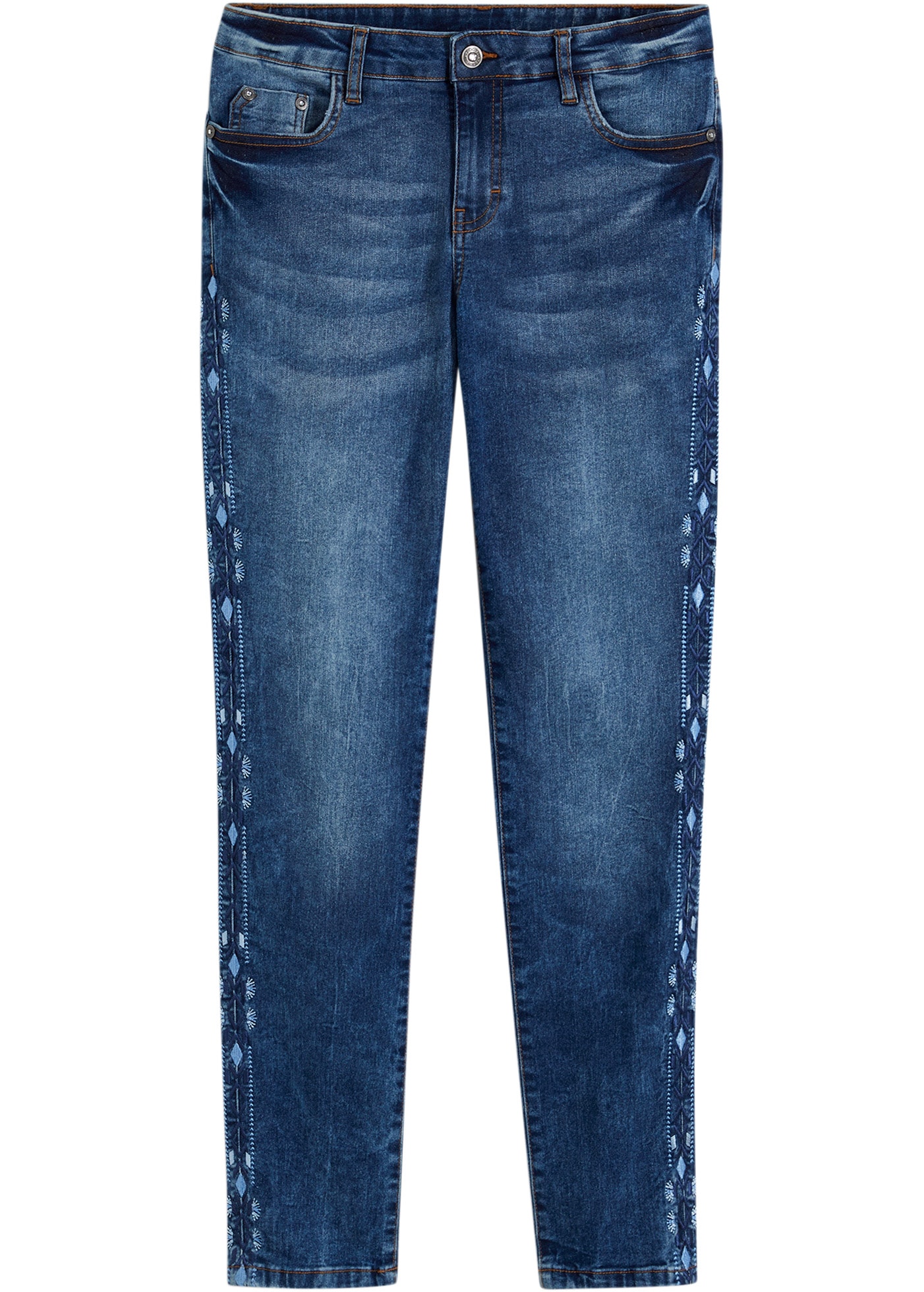bonprix Skinny-fit-Jeans Skinny fit Passform, Innenbeinlänge ca. 77,5 cm in Größe 38