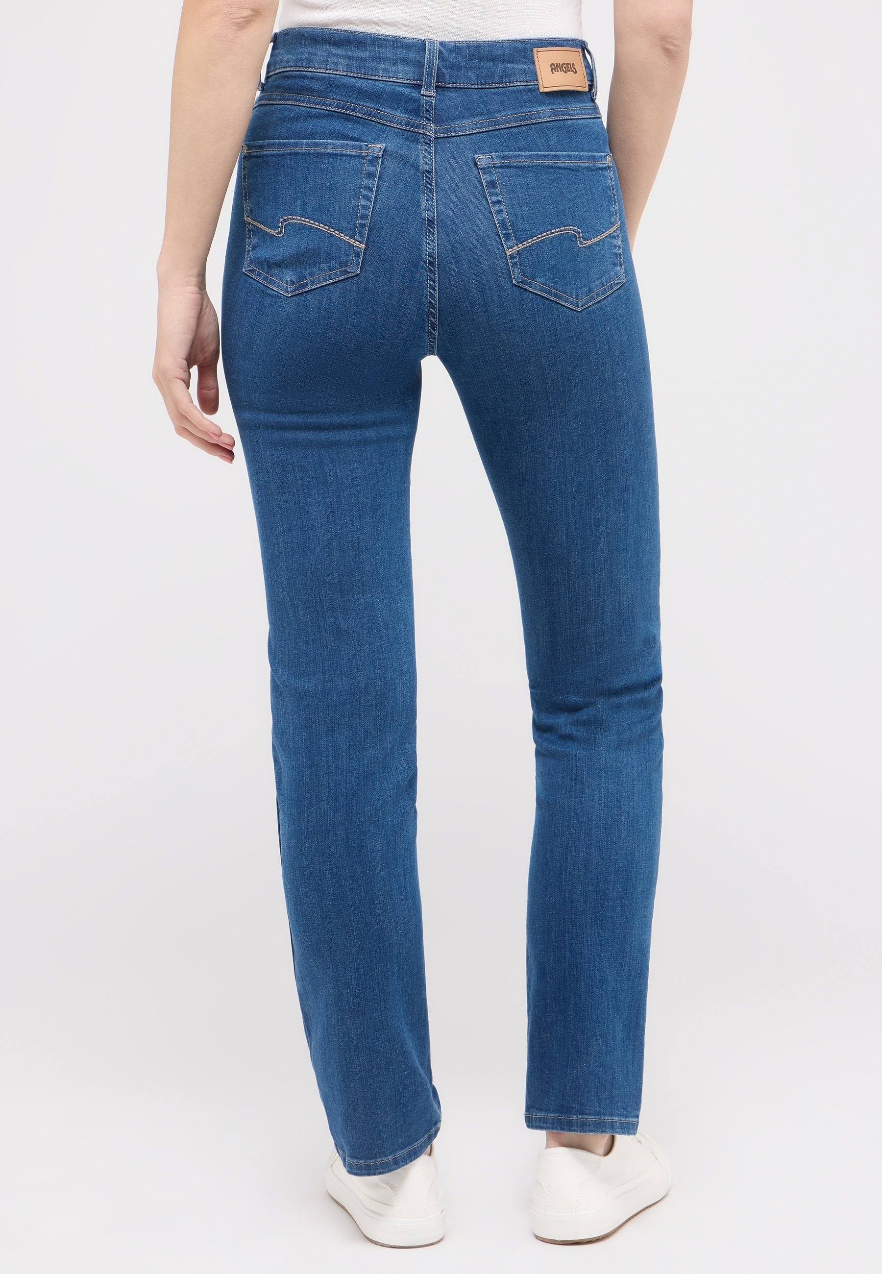 ANGELS Straight-Jeans »CICI« Straight-Schnitt, Slim fit Passform, aus Baumwollmischung