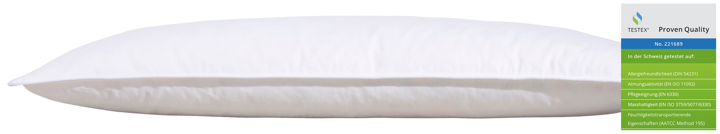 OTTO home Federkissen »RINA, Kopfkissen in 40x80 oder 80x80 cm« Füllung: 90Federn10Daunen Bezug: Baumwolle 1 Stk. tlg. Kissen, Made in Germany, Allergiker geeignet (Nomite)